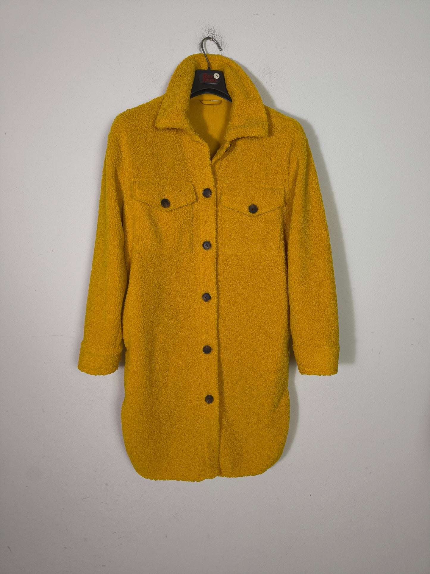 Cappotto teddy senape