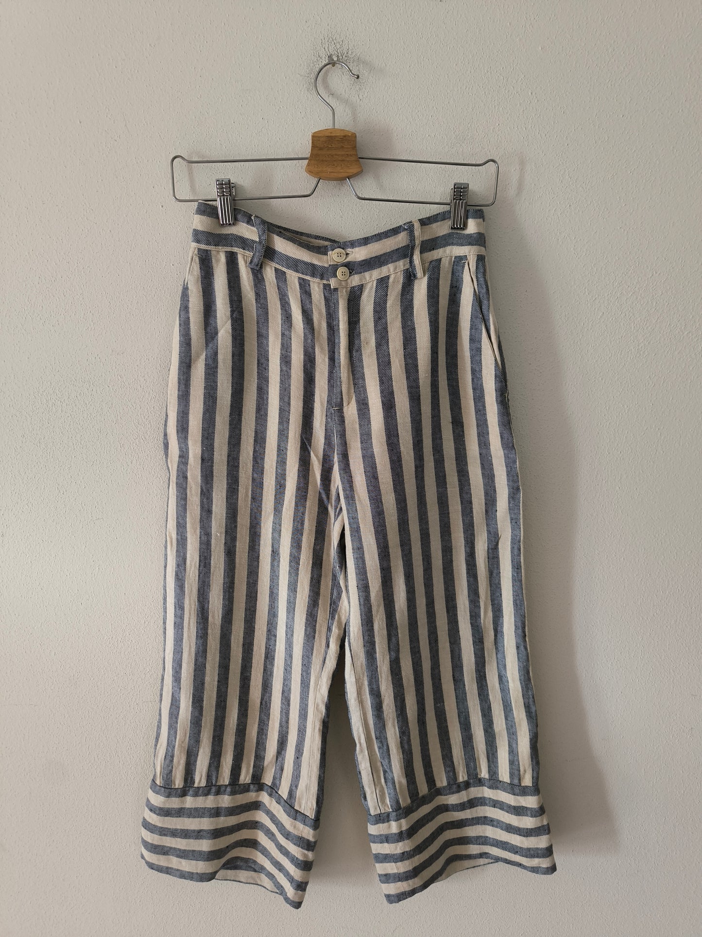 Pantalone Twin Set rigato in cotone