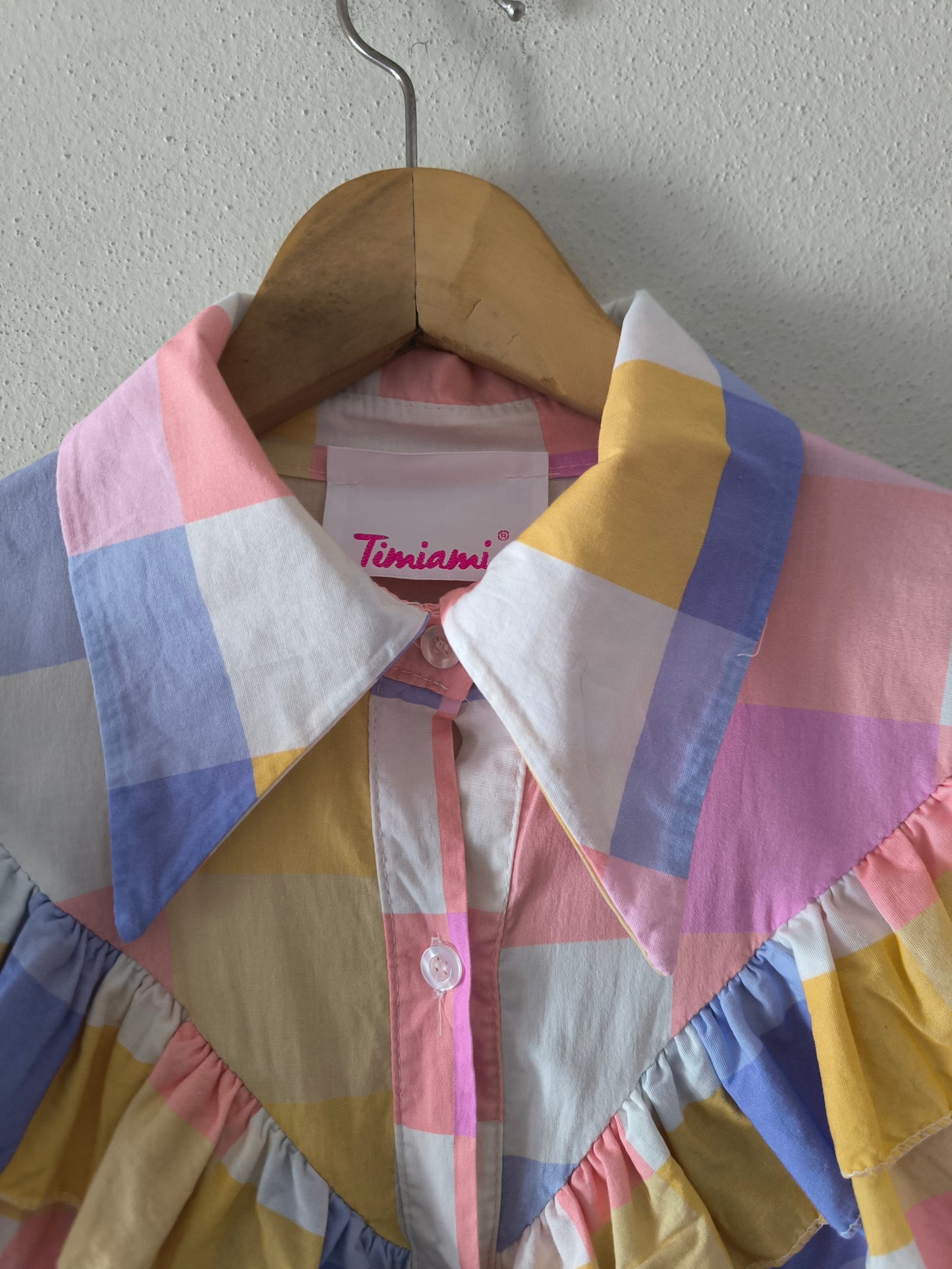 Camicetta Timiami in cotone a quadri rosa