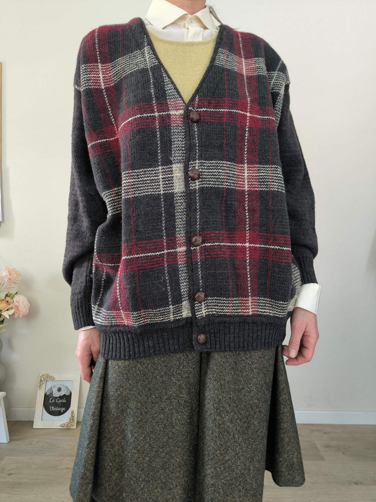 Cardigan Pancari pura lana fit over