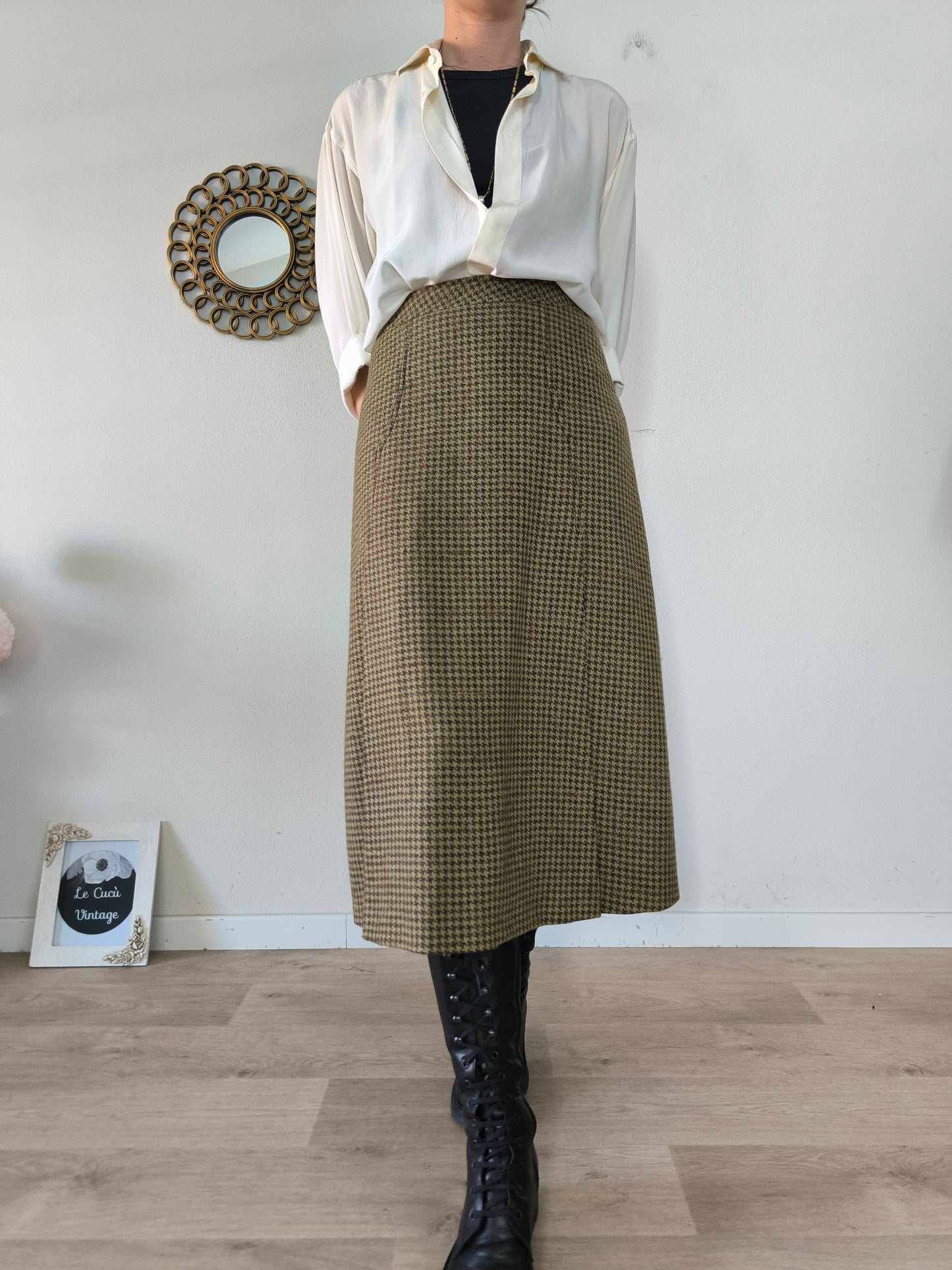 Gonna sartoriale anni 60 in lana tg M