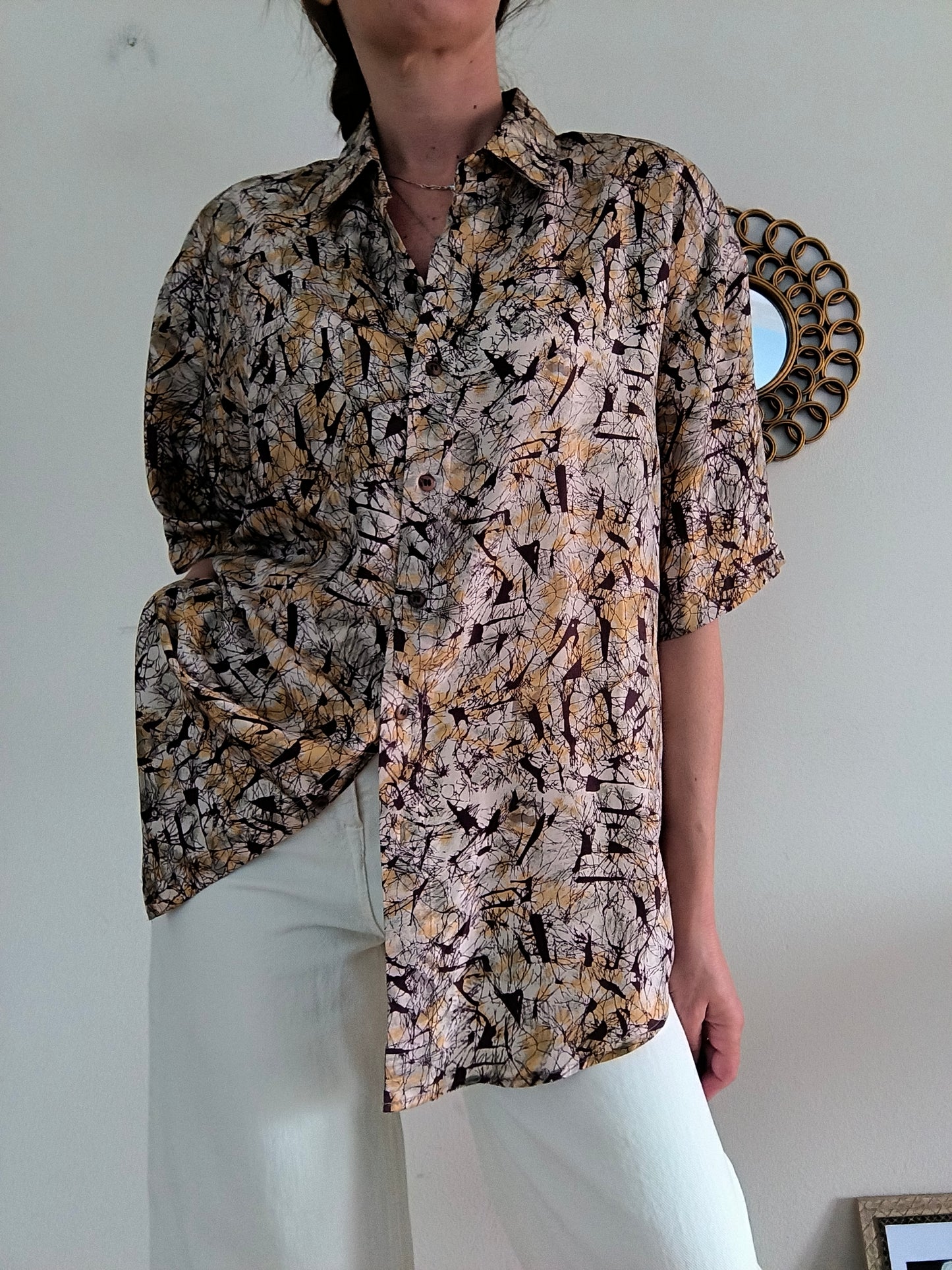Camicia vintage unisex pura seta