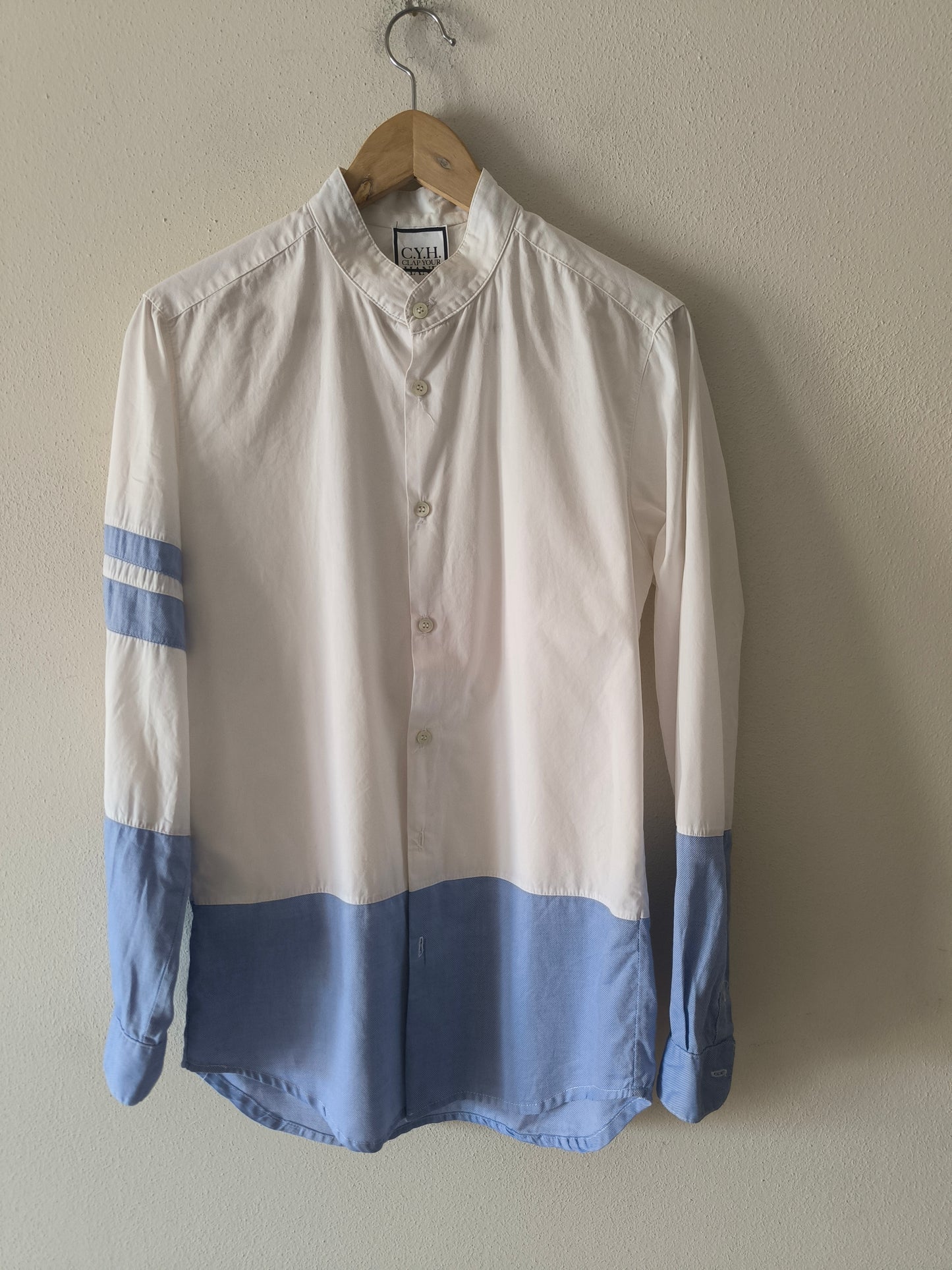 Camicia bianca/azzurra Clap Your Hand