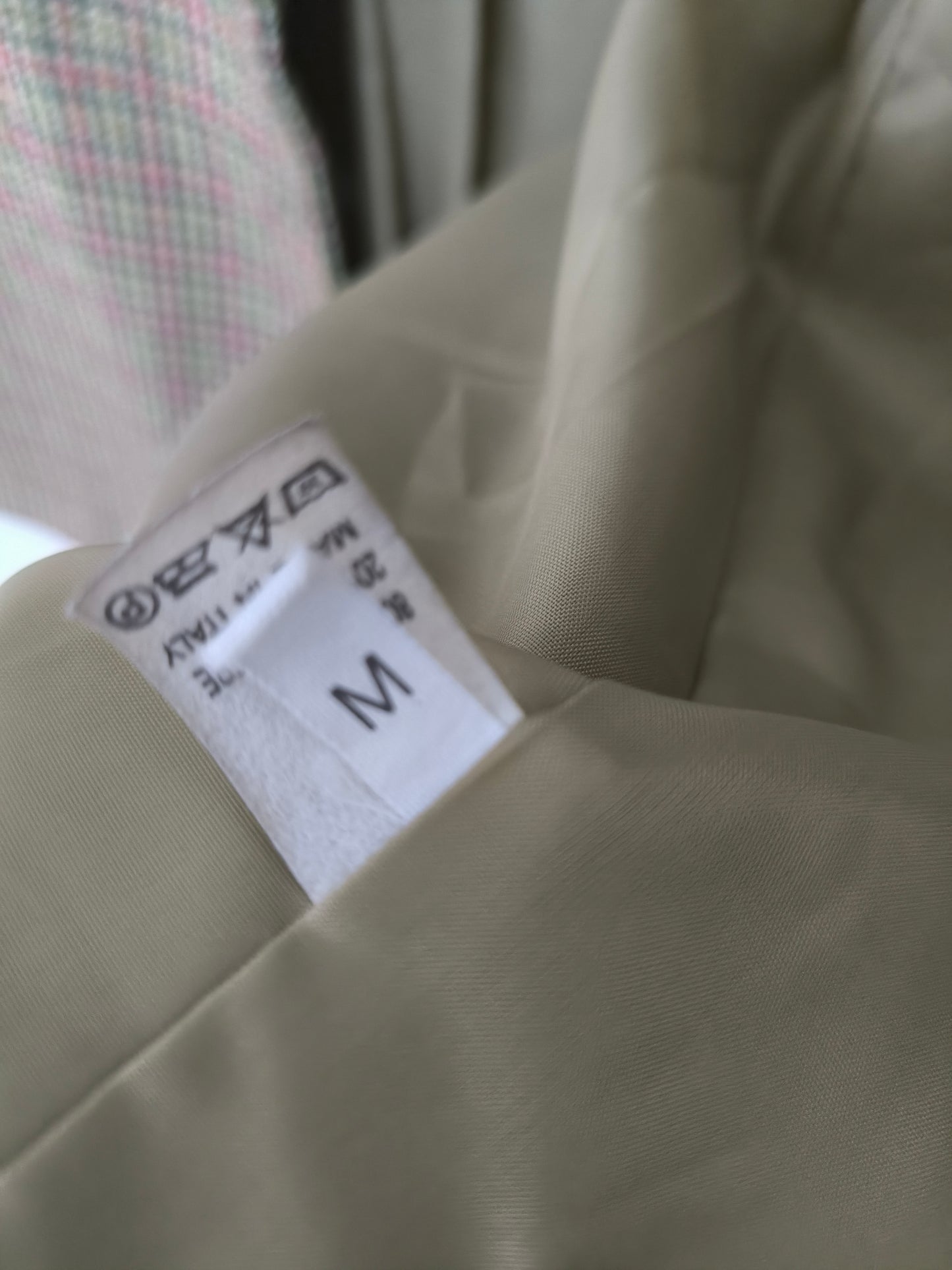 Blazer quadrettato in lana chiaro