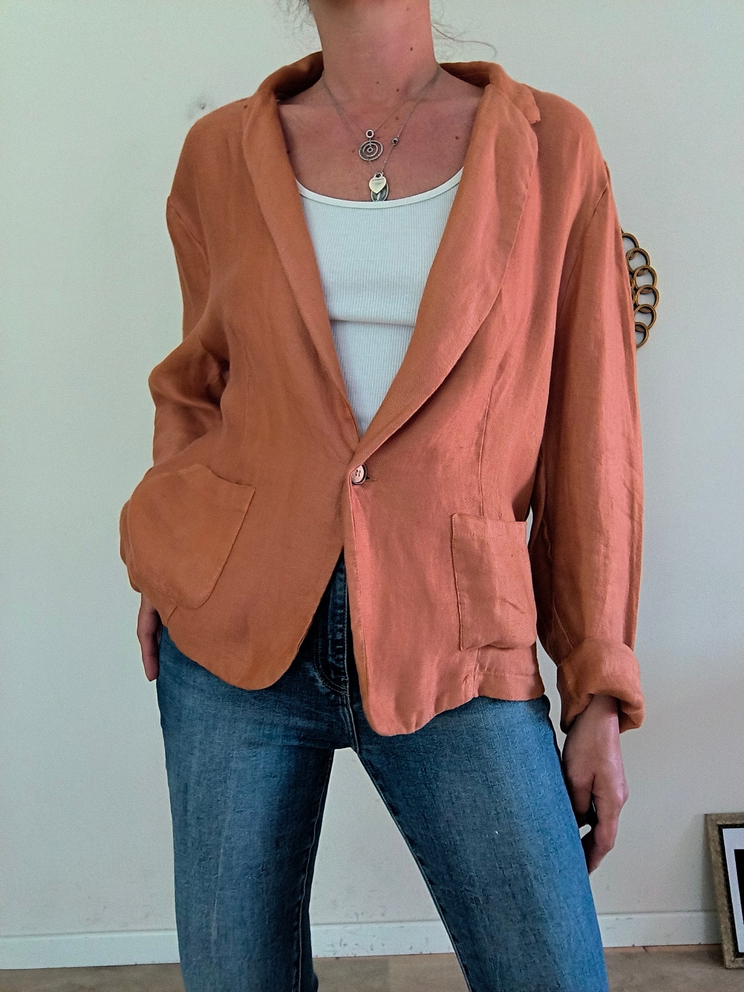 Blazer La fée Maraboutée in lino