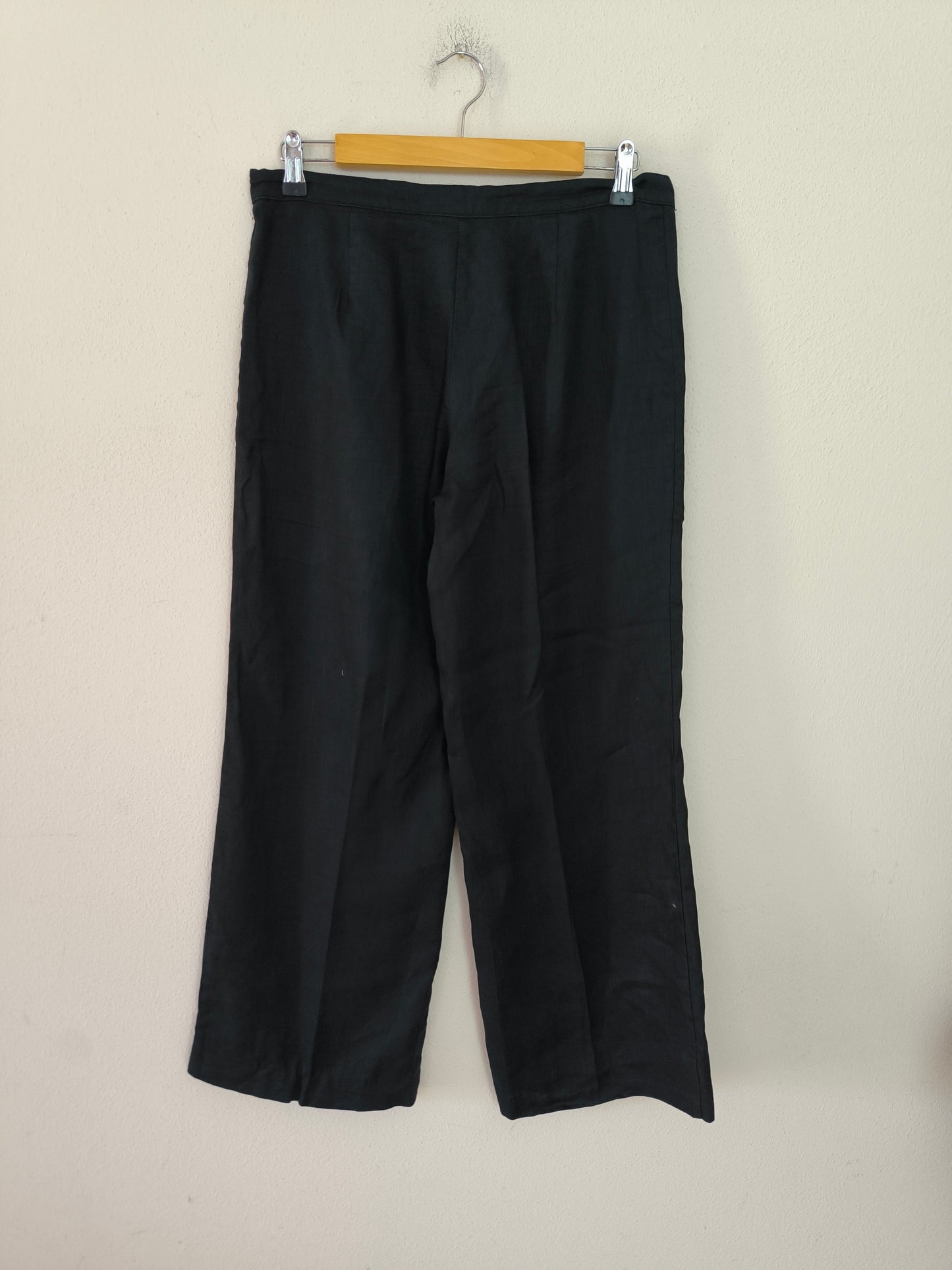 Pantalone Niama in puro lino nero