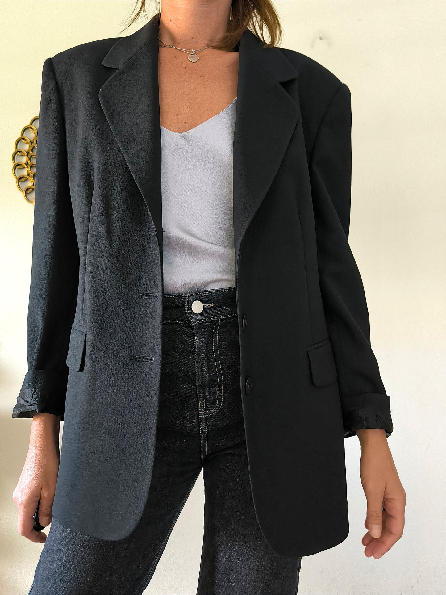 Blazer nero minimal tg U/48