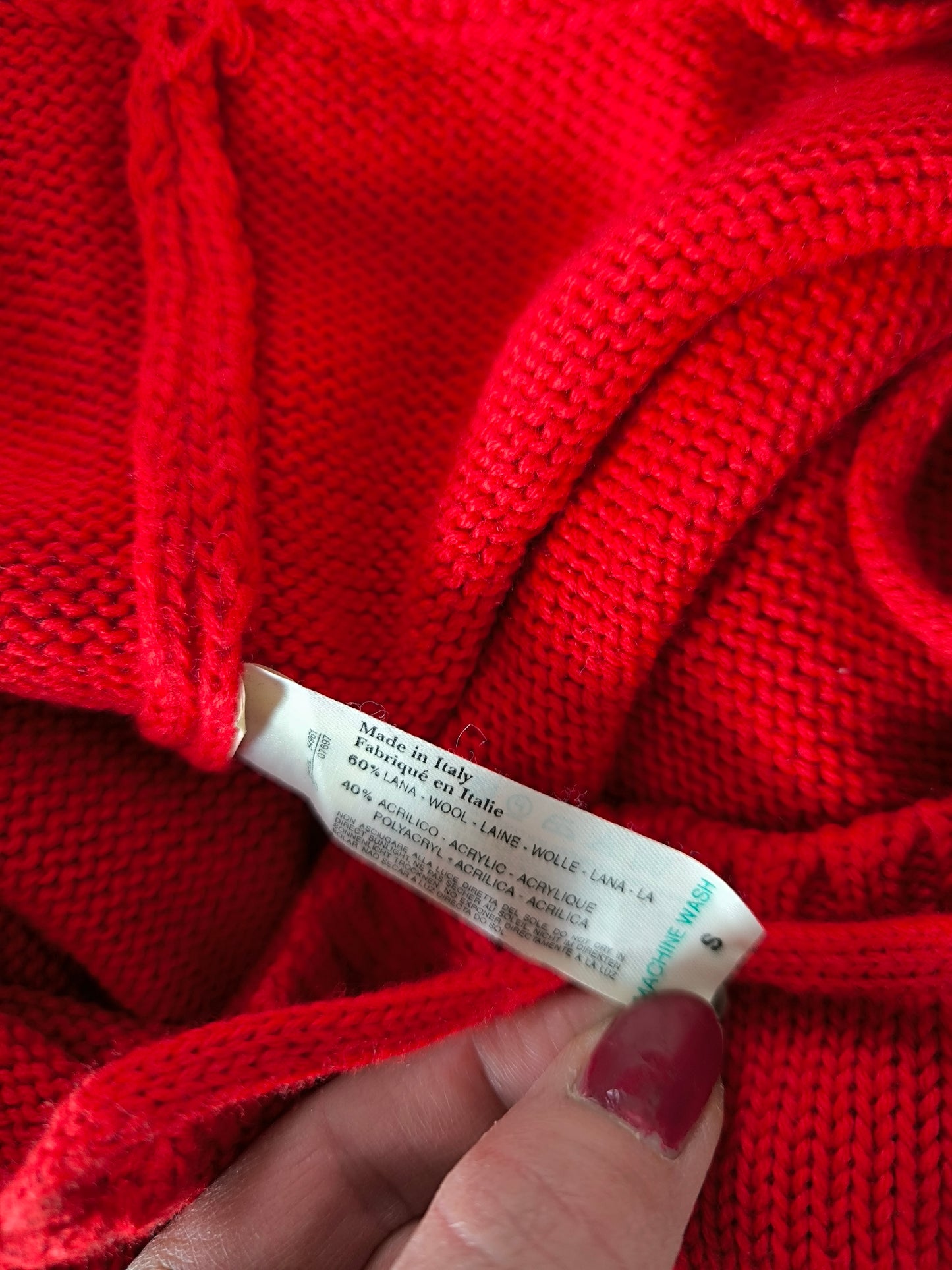 Abito Sisley in lana rosso