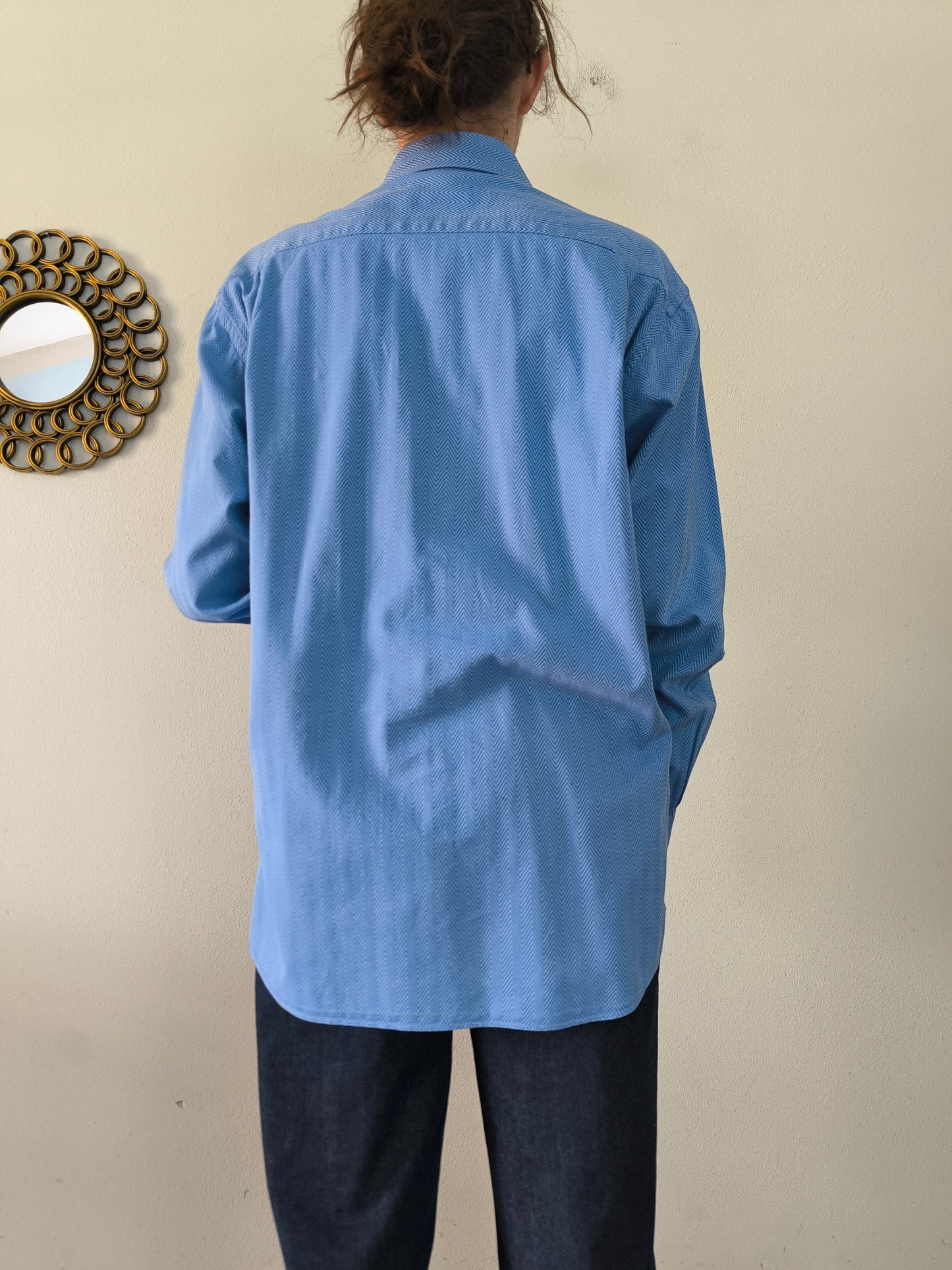 Ungaro camicia azzurra maschile/unisex