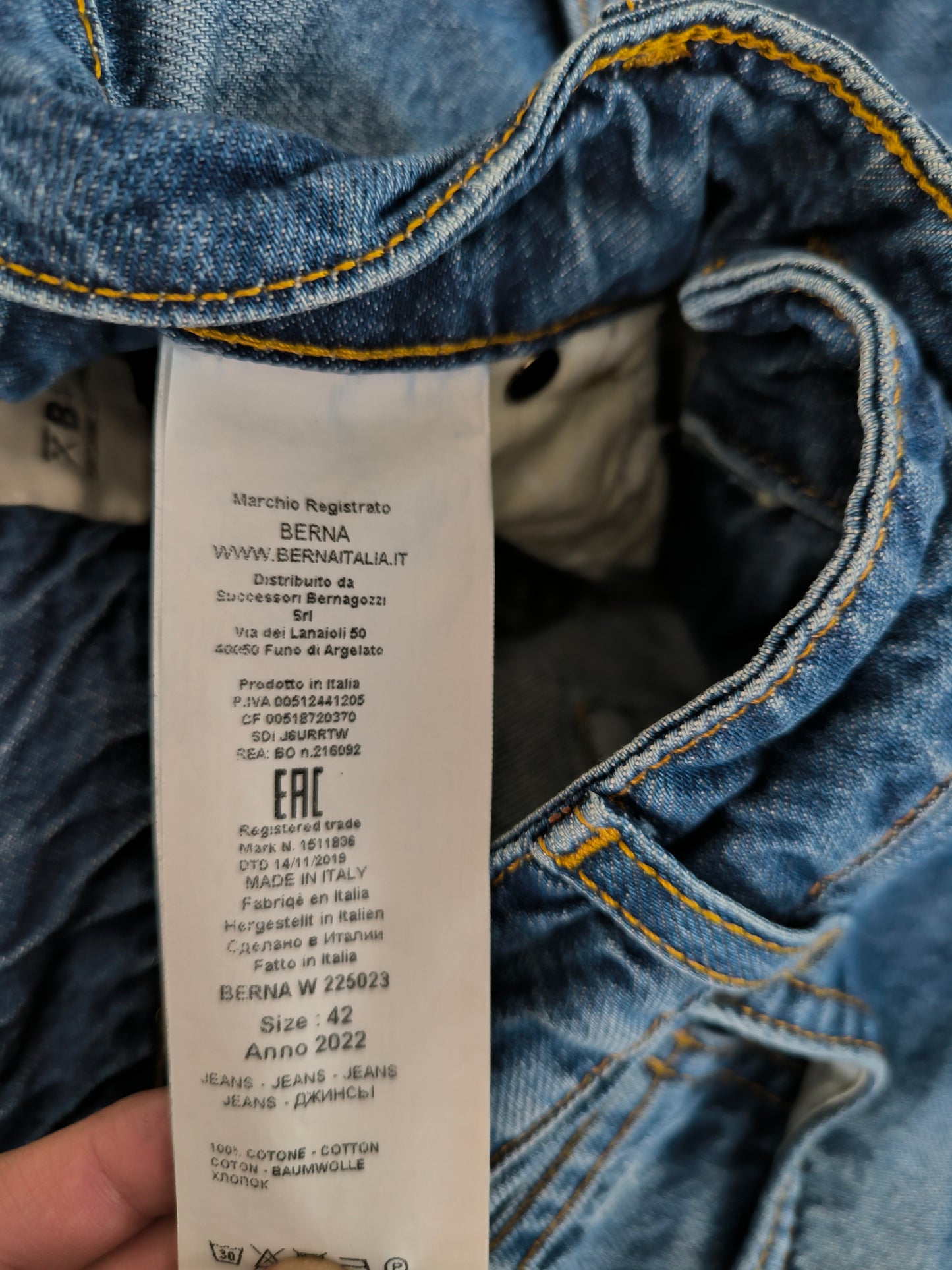 Jeans Berna blu tg M