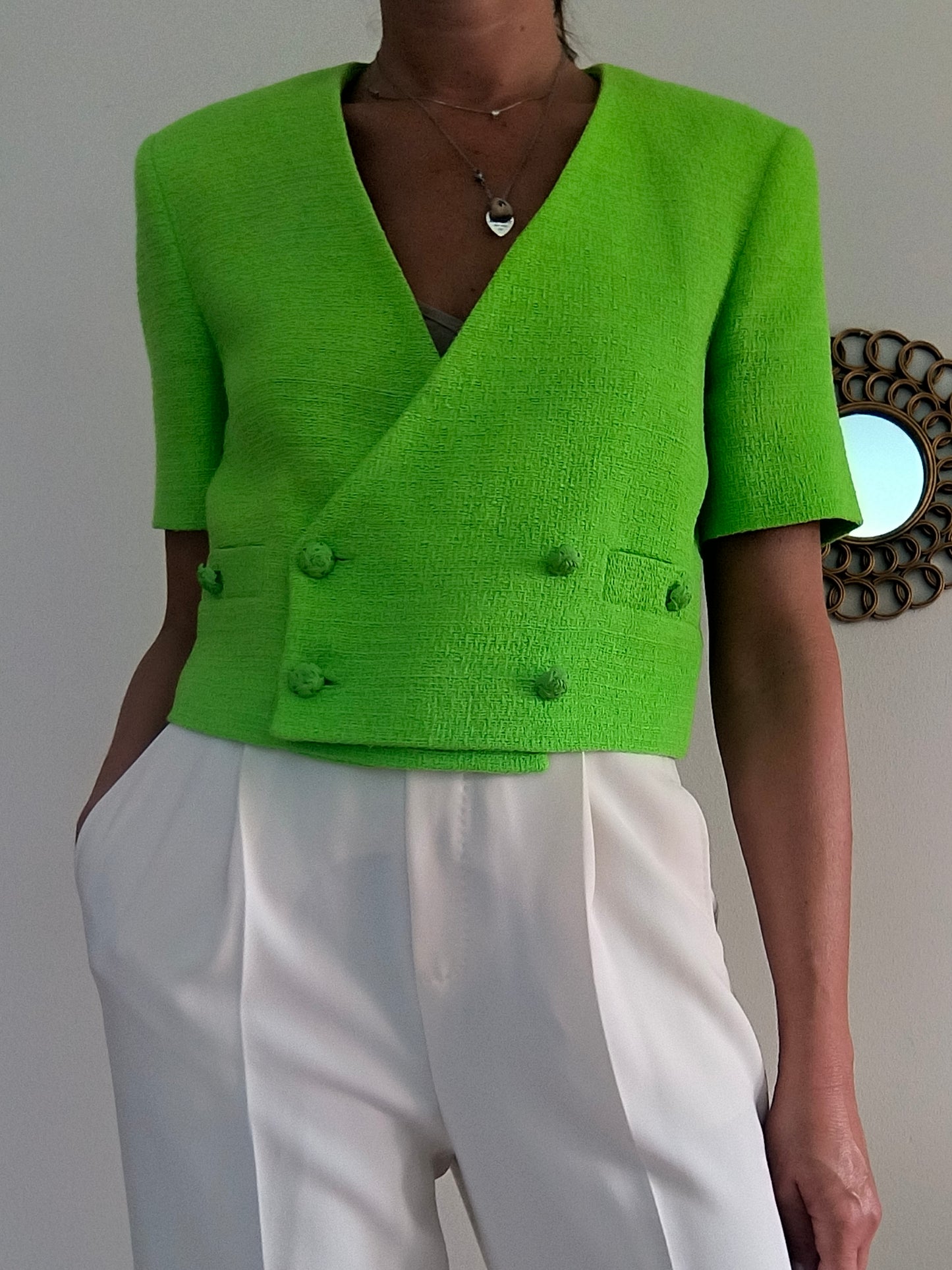 Blazer corto Zara verde
