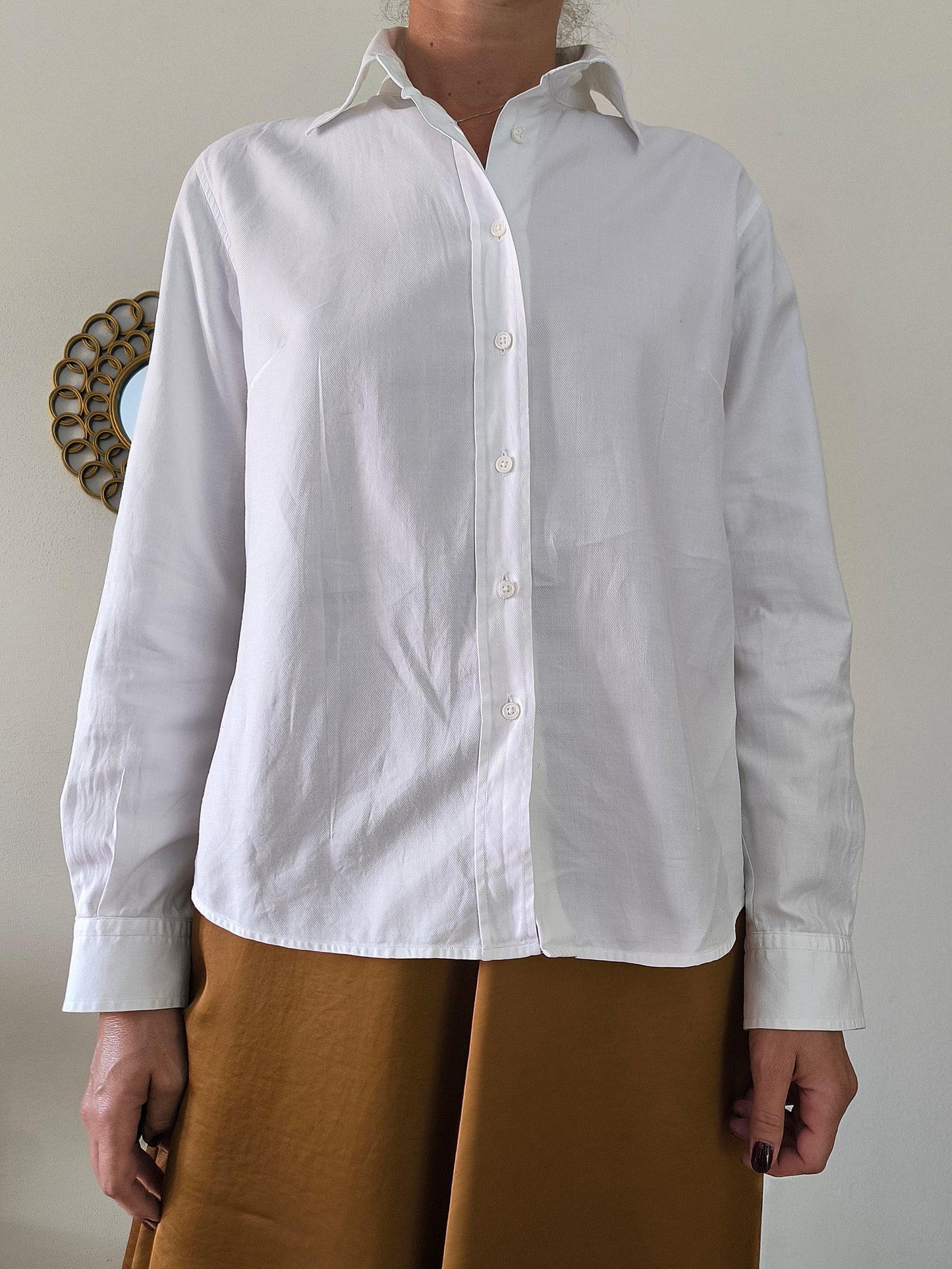 Camicia in cotone bianco Fuzzi Outlet