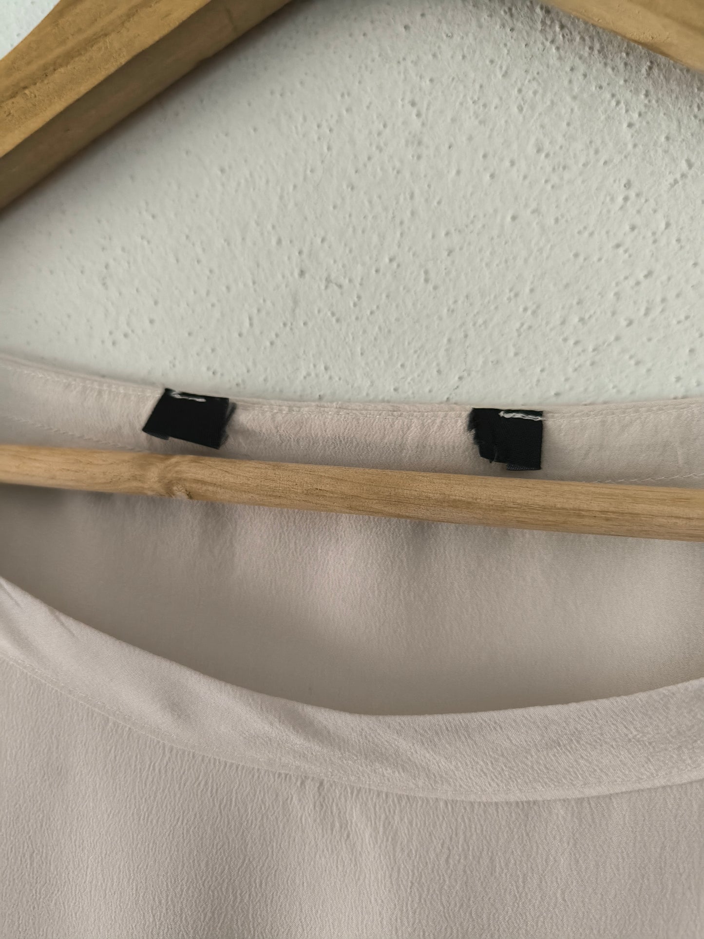 Blusa pura seta nude/nero