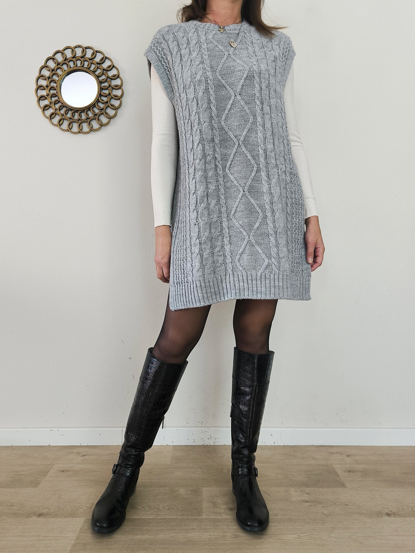 Maxi pull / minidress Vicolo grigio