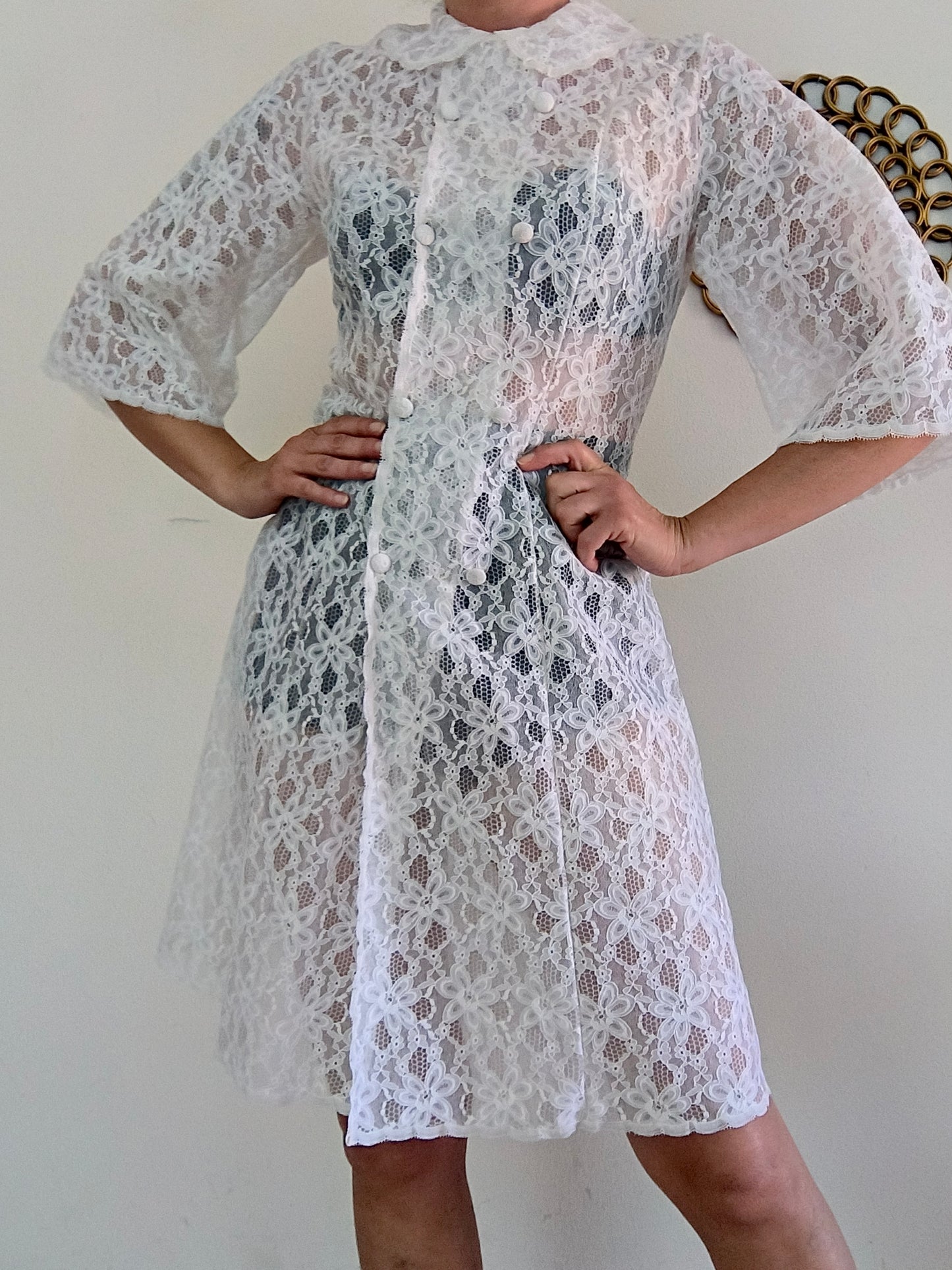 Vestaglina in pizzo anni 60