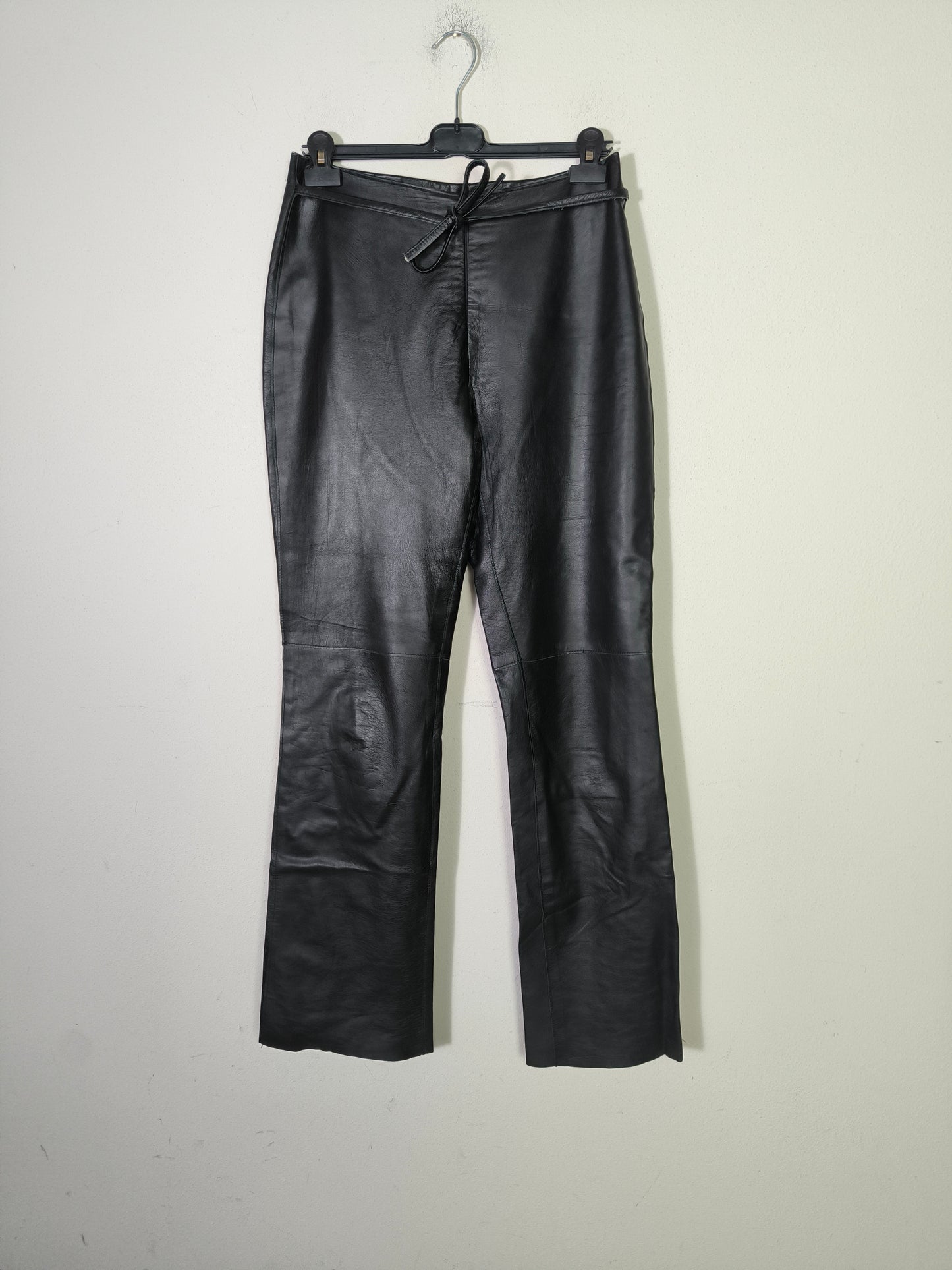Pantalone in nappa nero