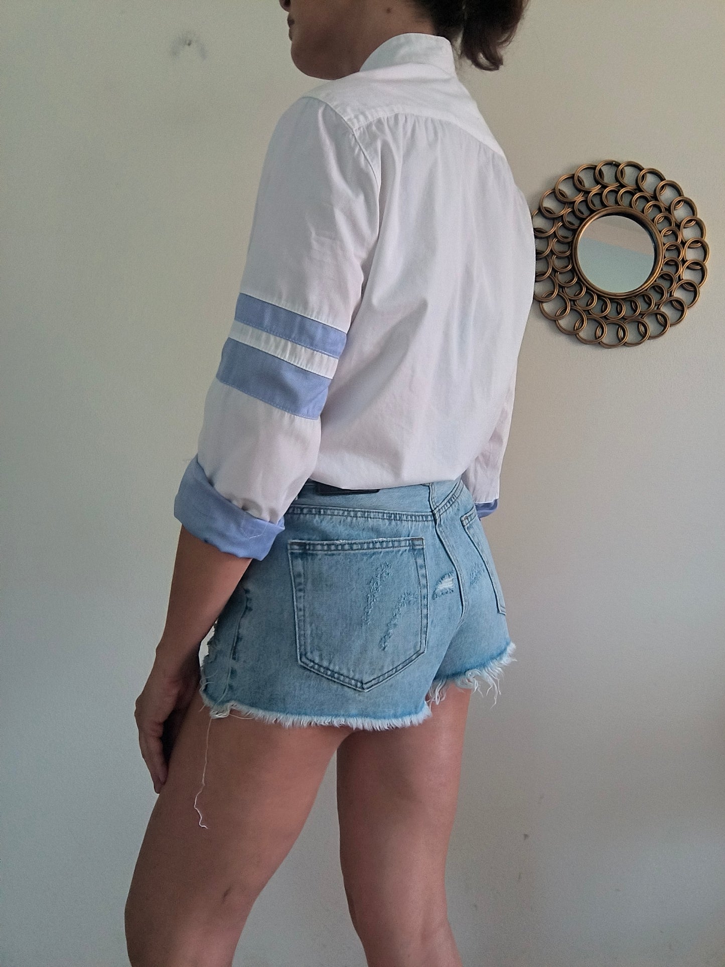 Camicia bianca/azzurra Clap Your Hand