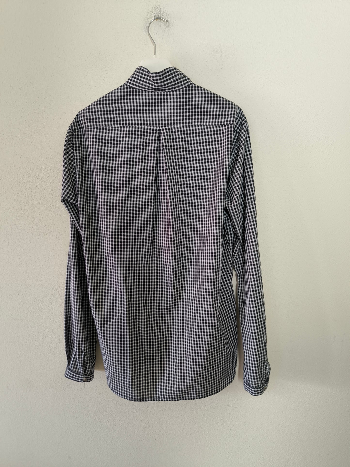 Camicia Berna Vichy bianco nero tg xl
