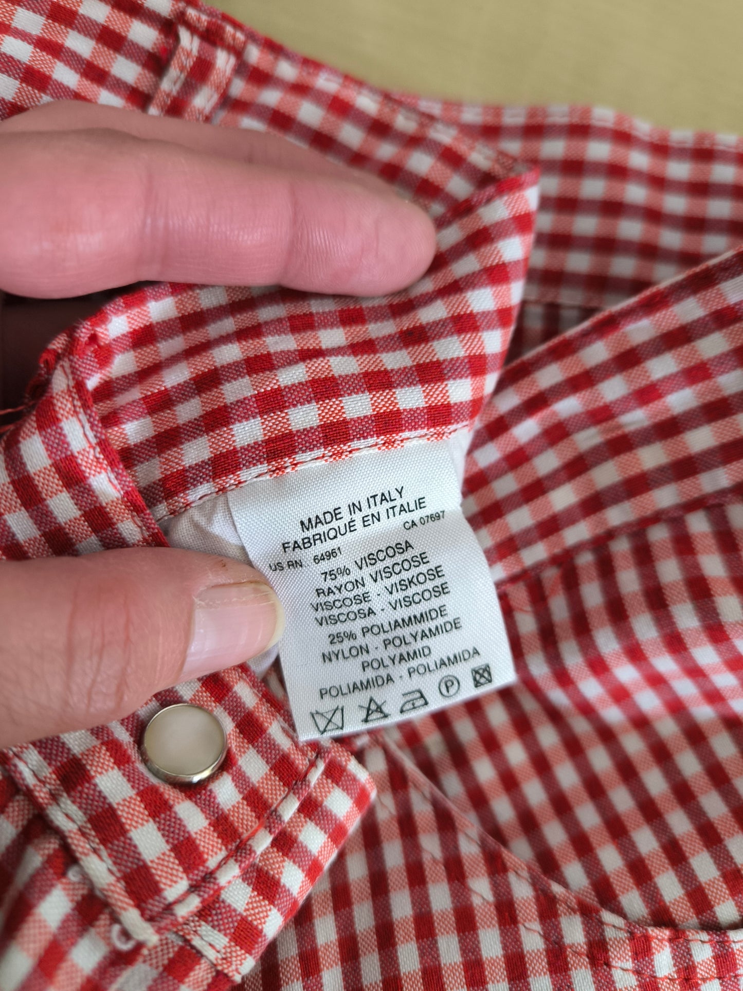 Pantalone vichy Blue Family Benetton