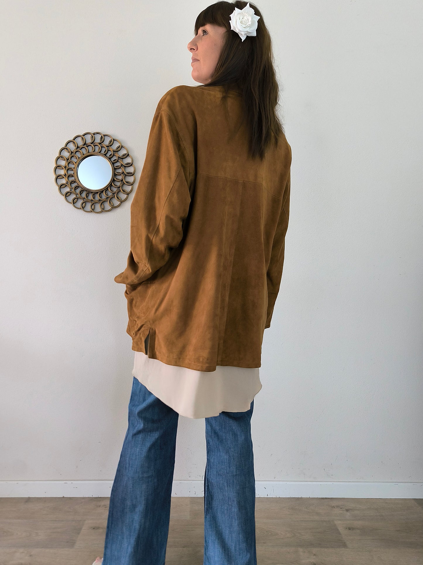Giacca in camoscio vintage tg M/L