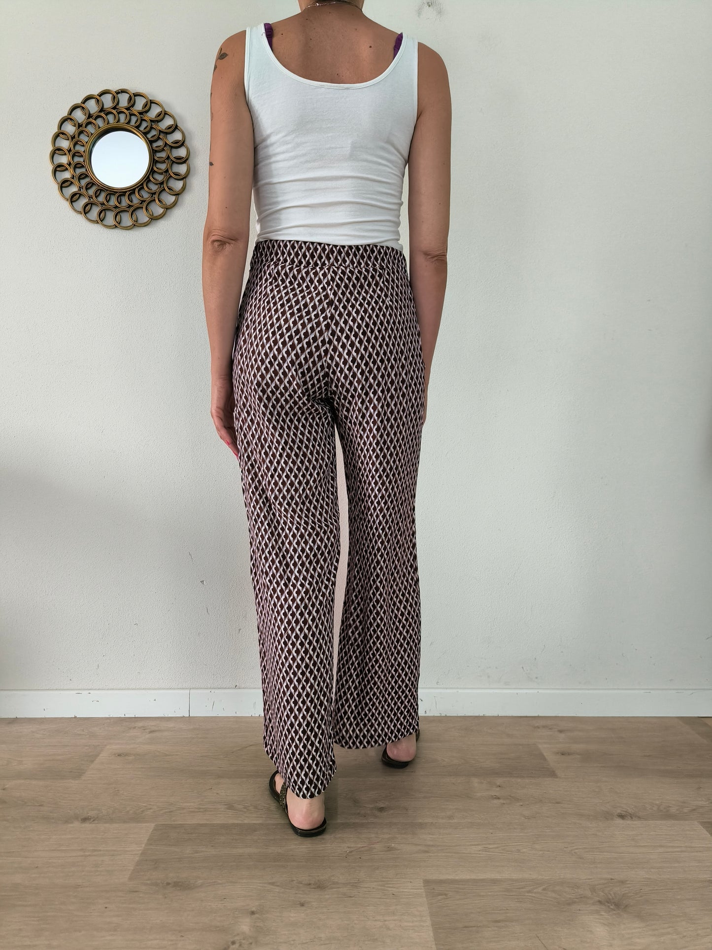Leonora pantalone fantasia in viscosa