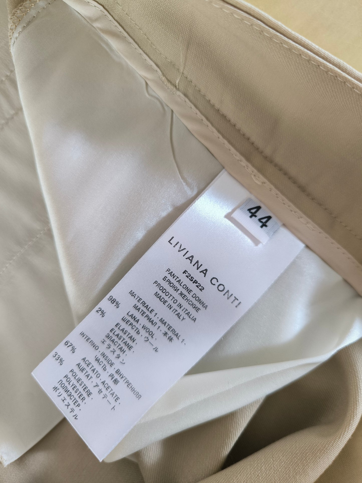 Pantalone Liviana Conti fresco lana tg 44