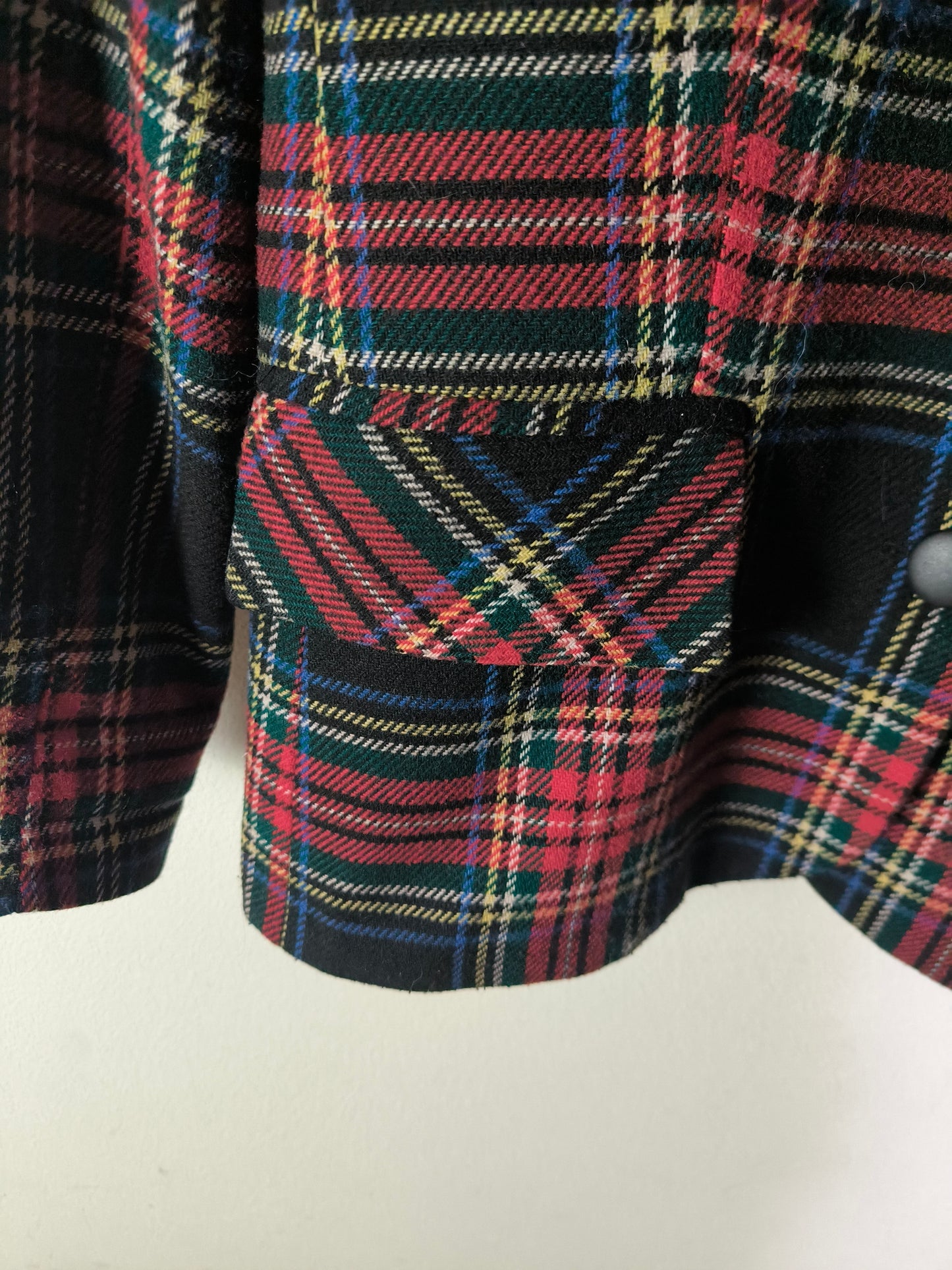 Blazer in tartan rosso/nero tg M