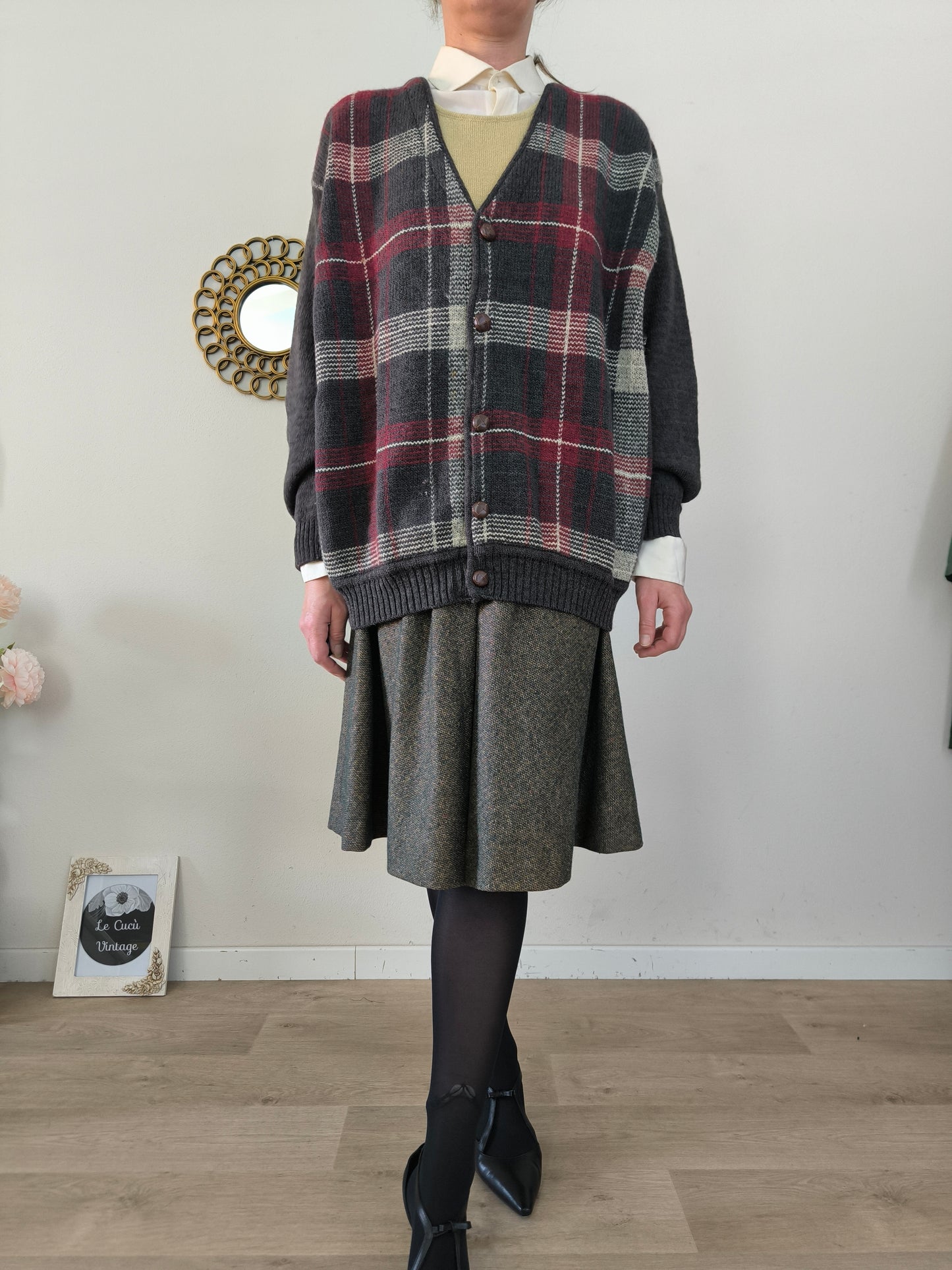Cardigan Pancari pura lana fit over