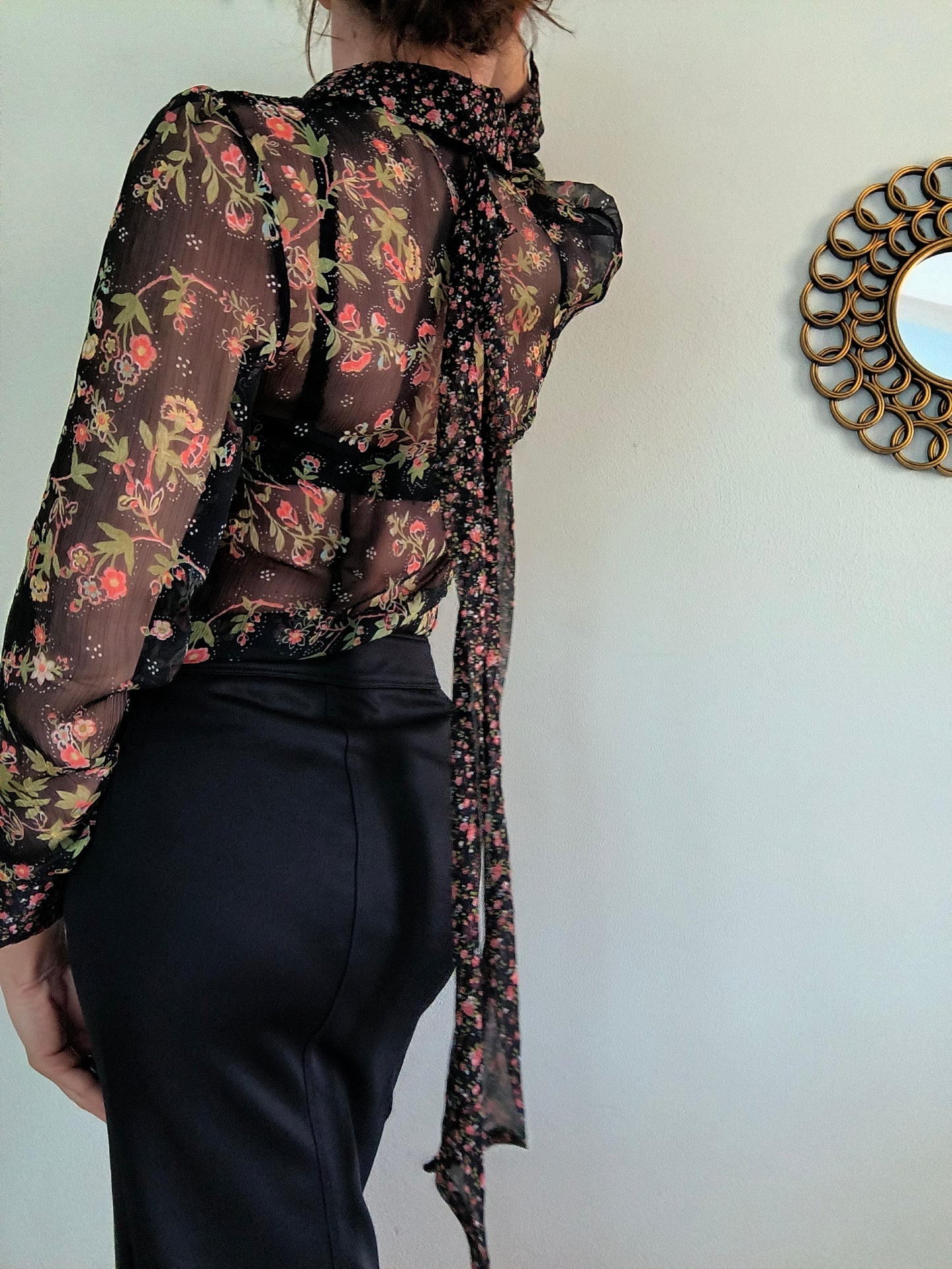 Camicia semipermanente floreale vintage