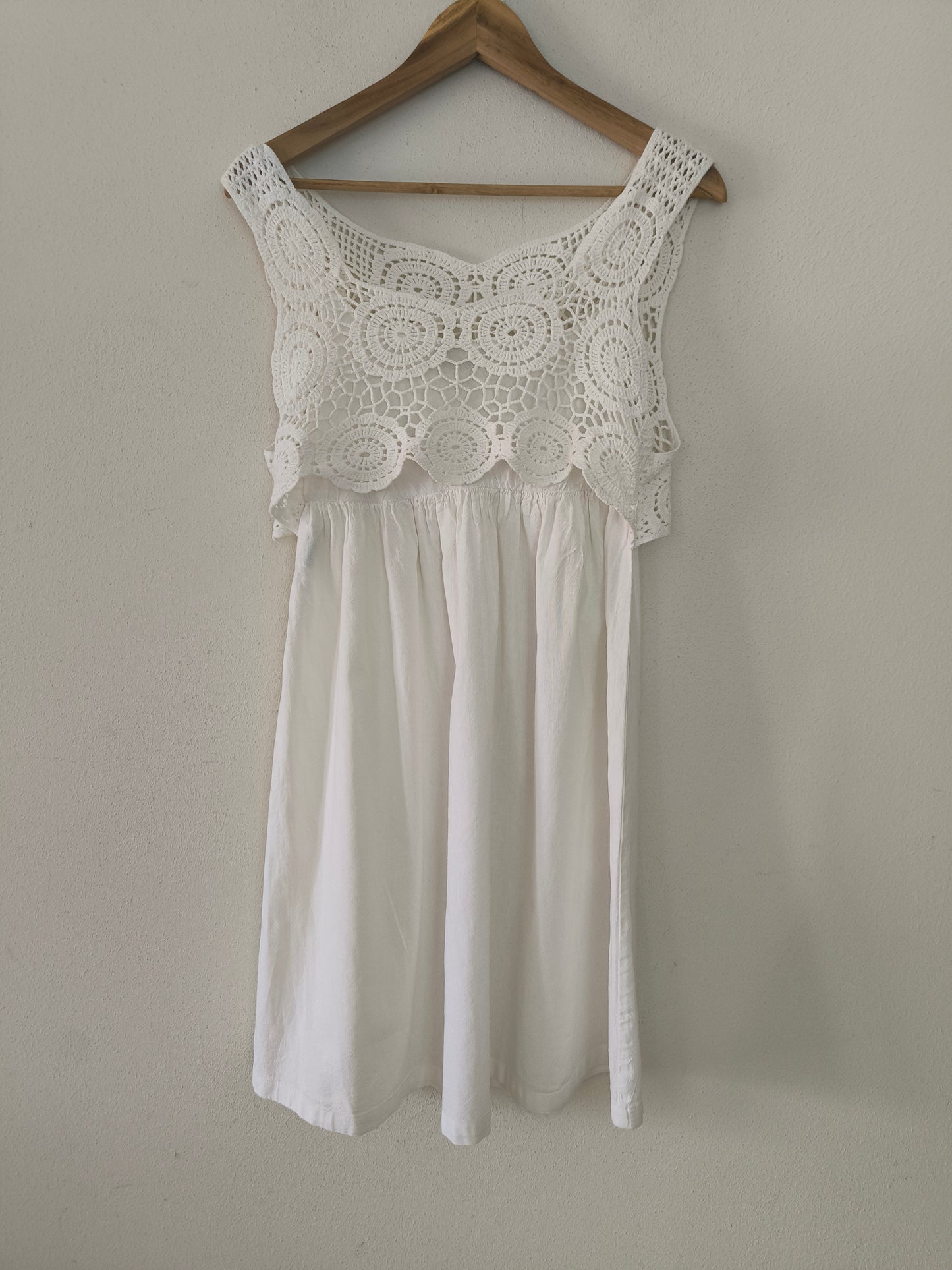 Abito Sisley in cotone bianco