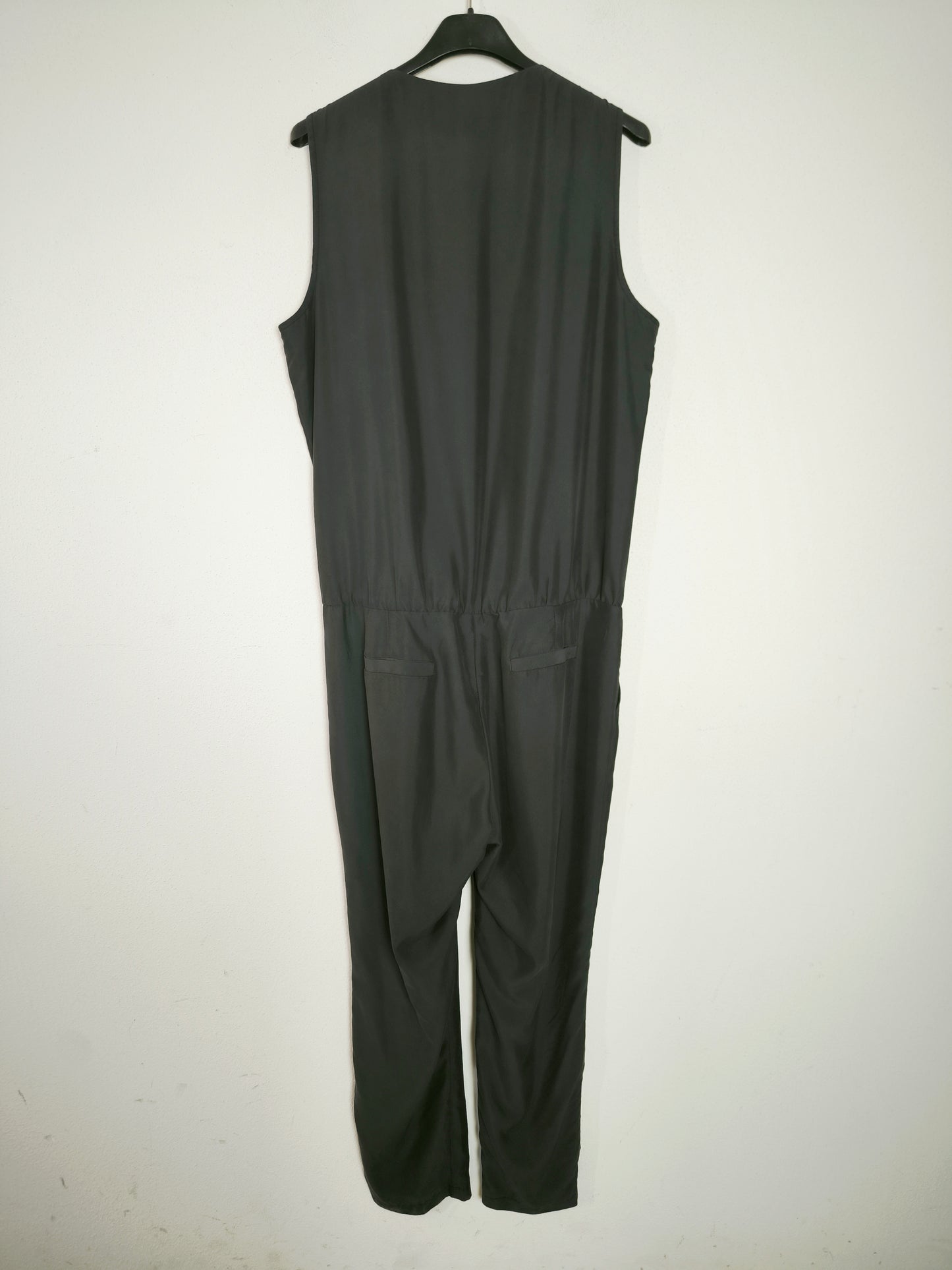 Jumpsuit Imperial nera com ampio scollo