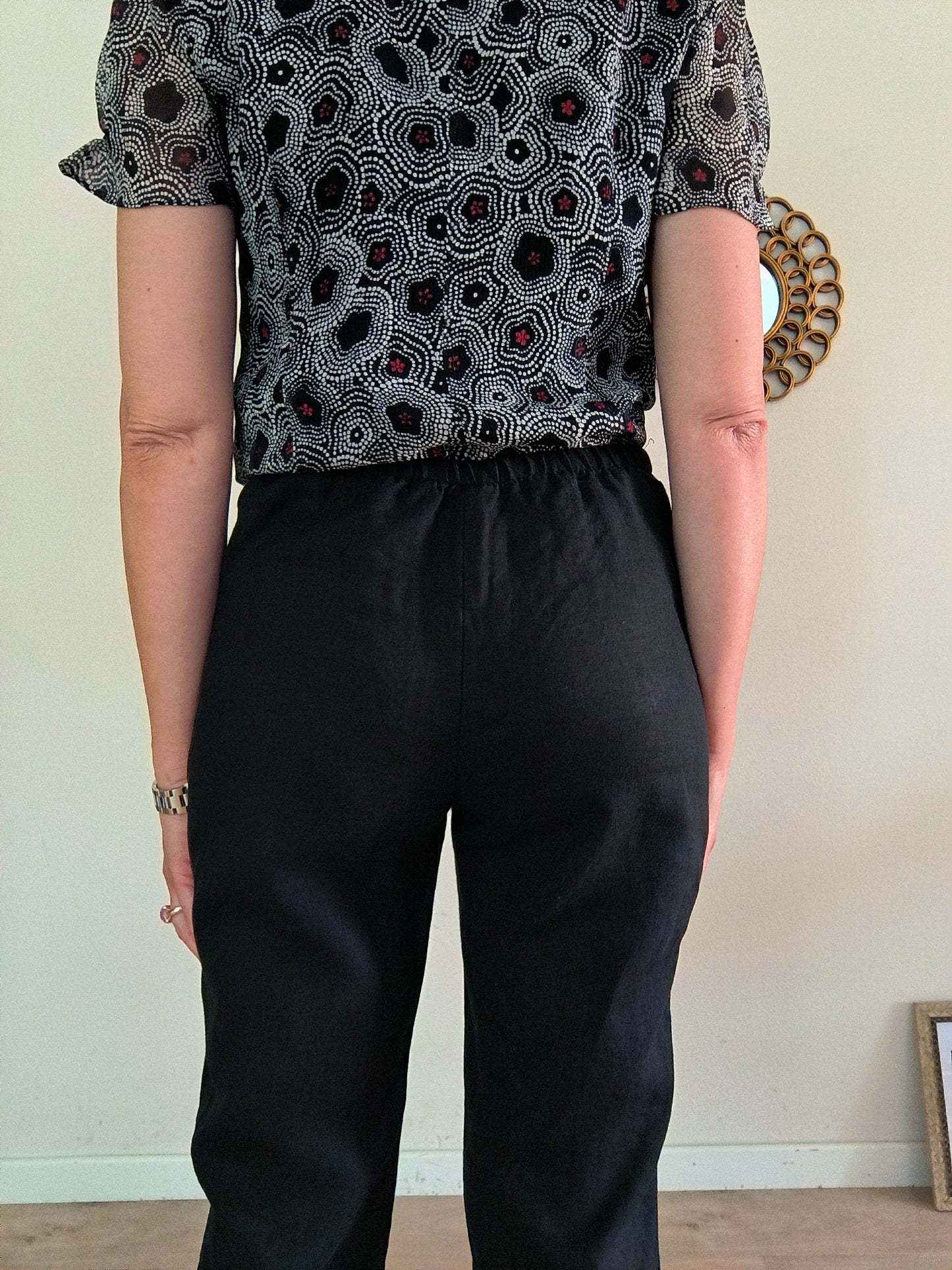 Pantalone in lino nero size S/M