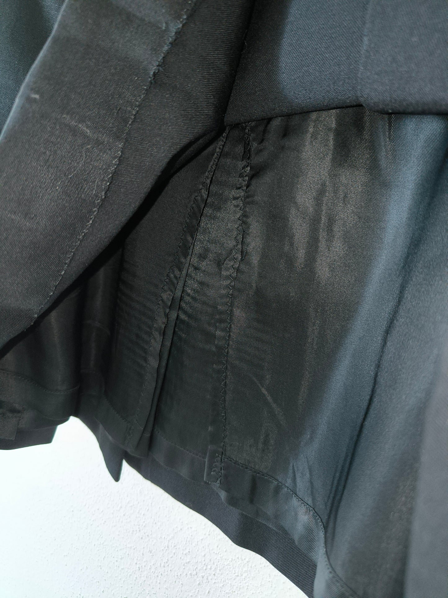 Minigonna anni 70 nera sartoriale/frescolana