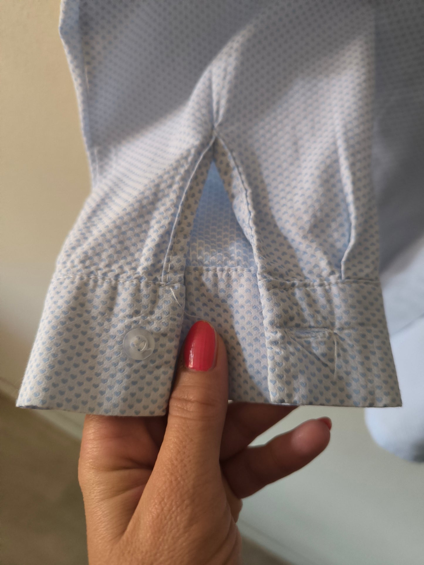 Camicetta Forte dei Marmi a cuoricini azzurri