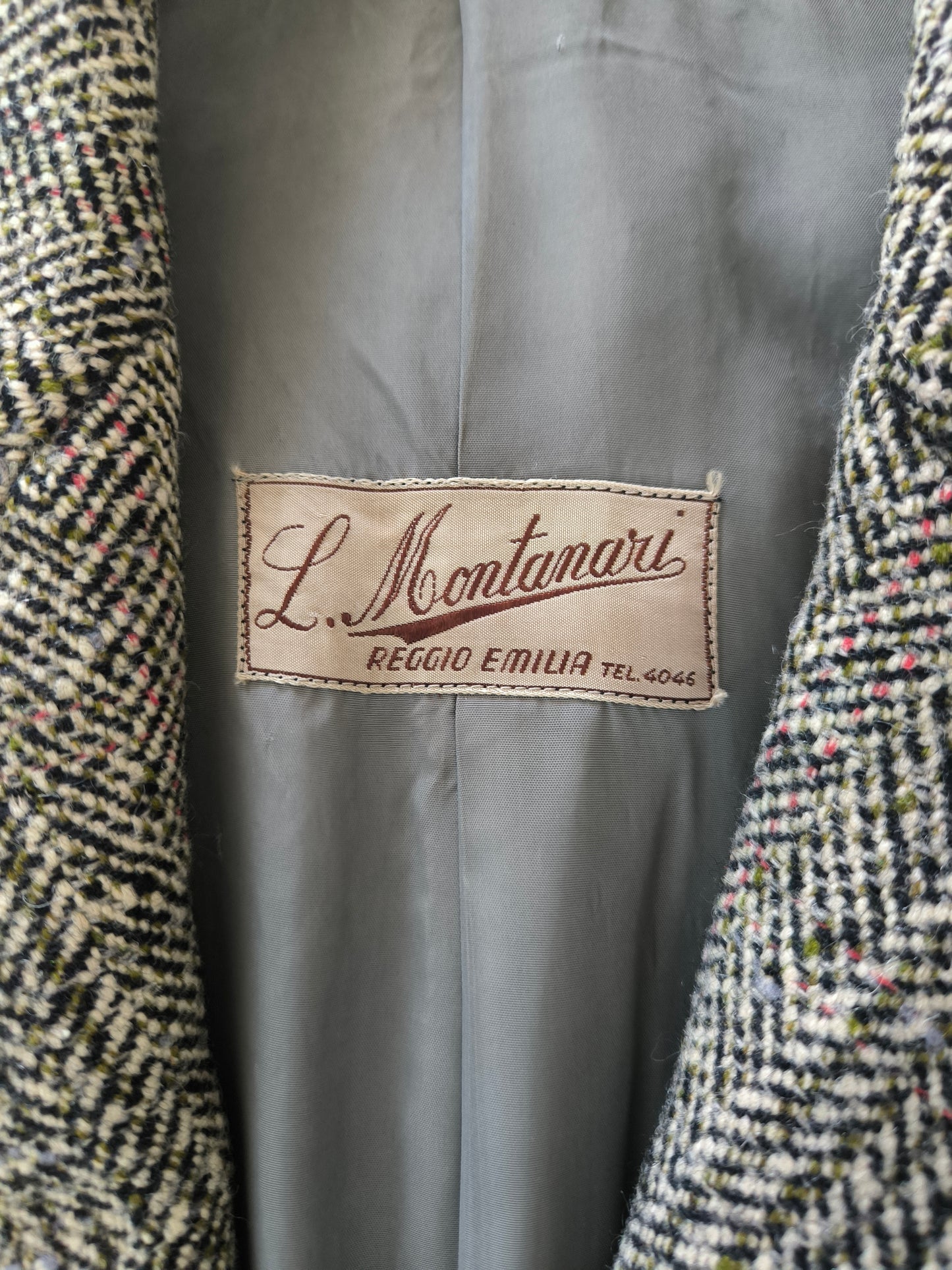 Cappotto vintage unisex sartoriale in tweed