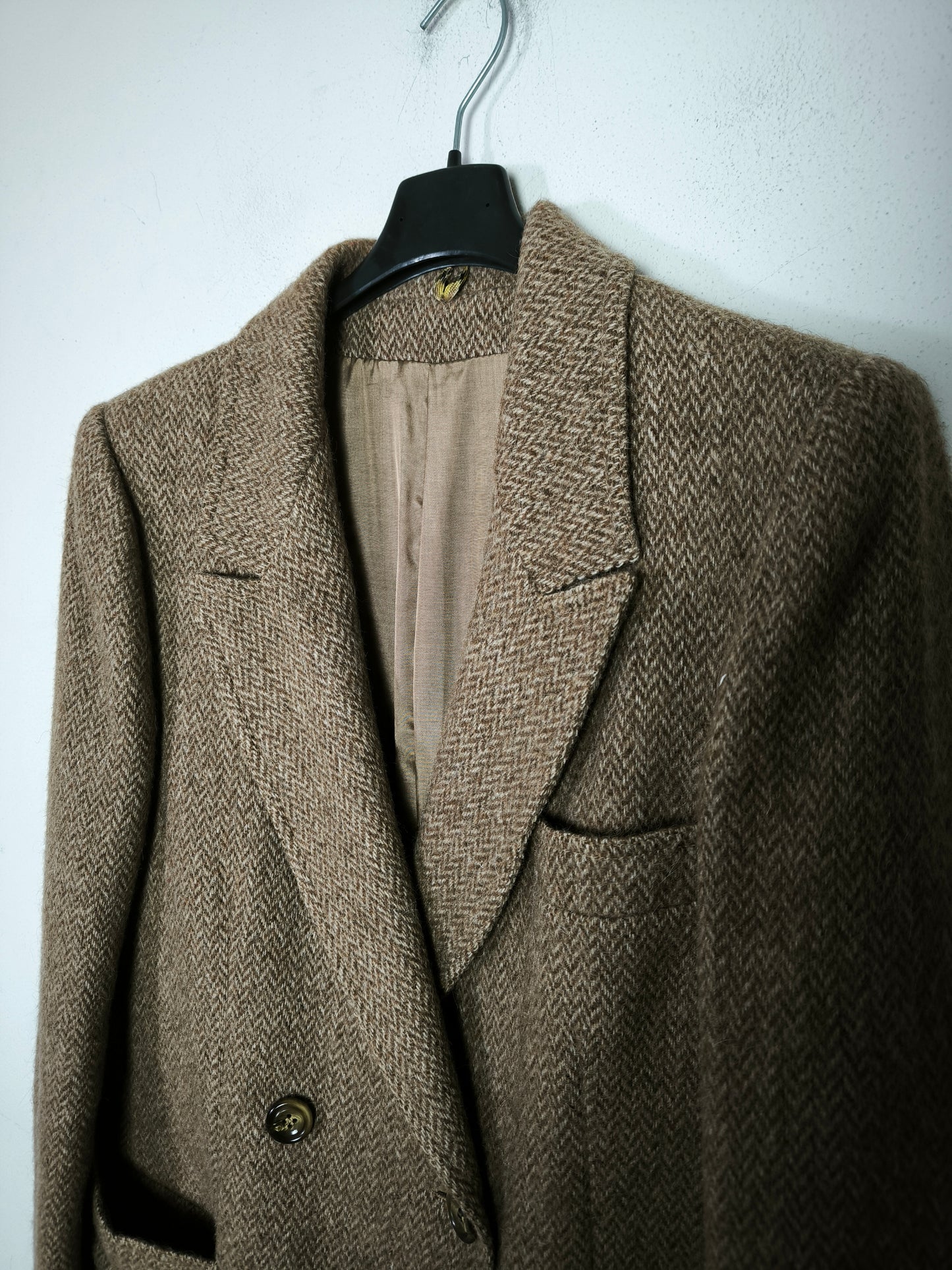 Blazer doppiopetto vintage in lana alpaca