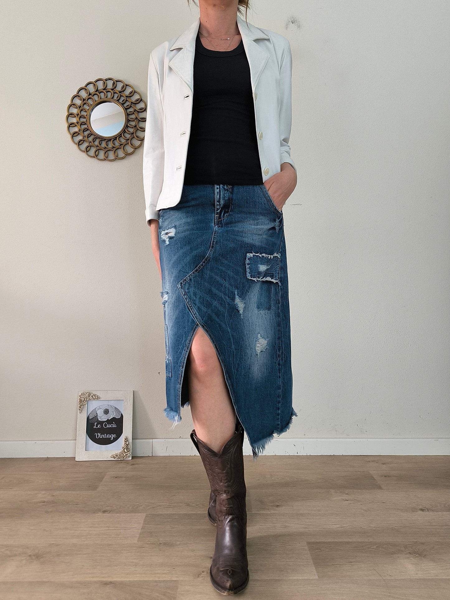 Gonna in denim tg M