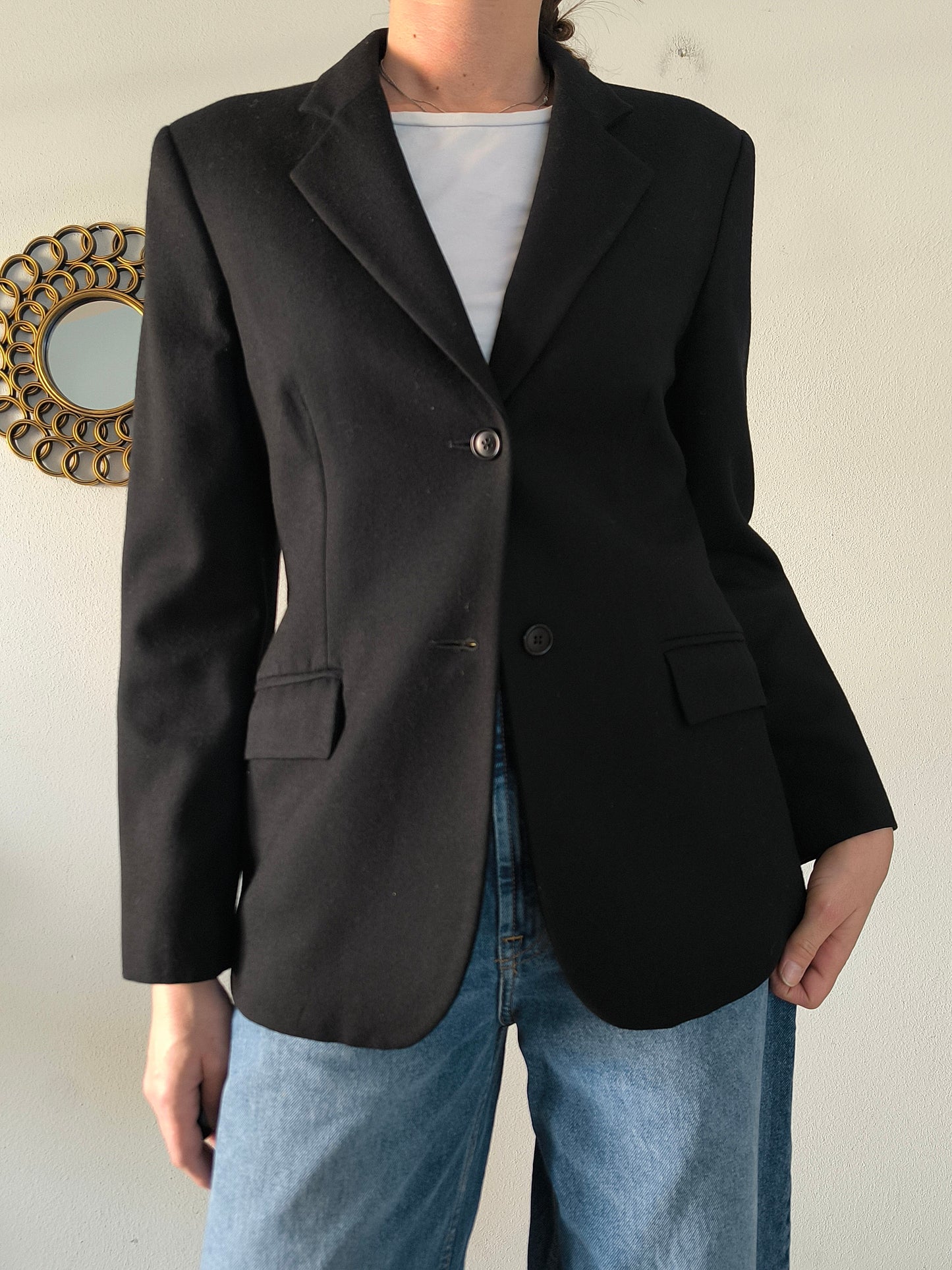 Blazer nero pura lana vergine tg 42