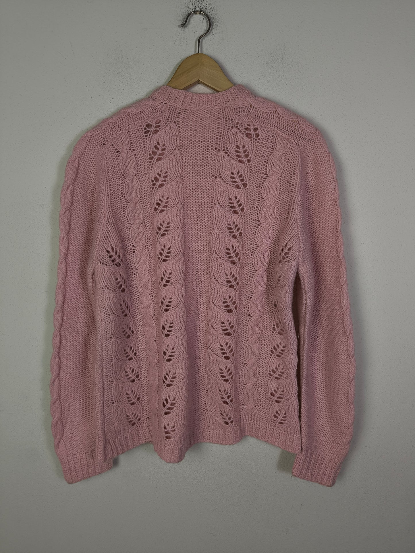 Cardigan handknitted rosa