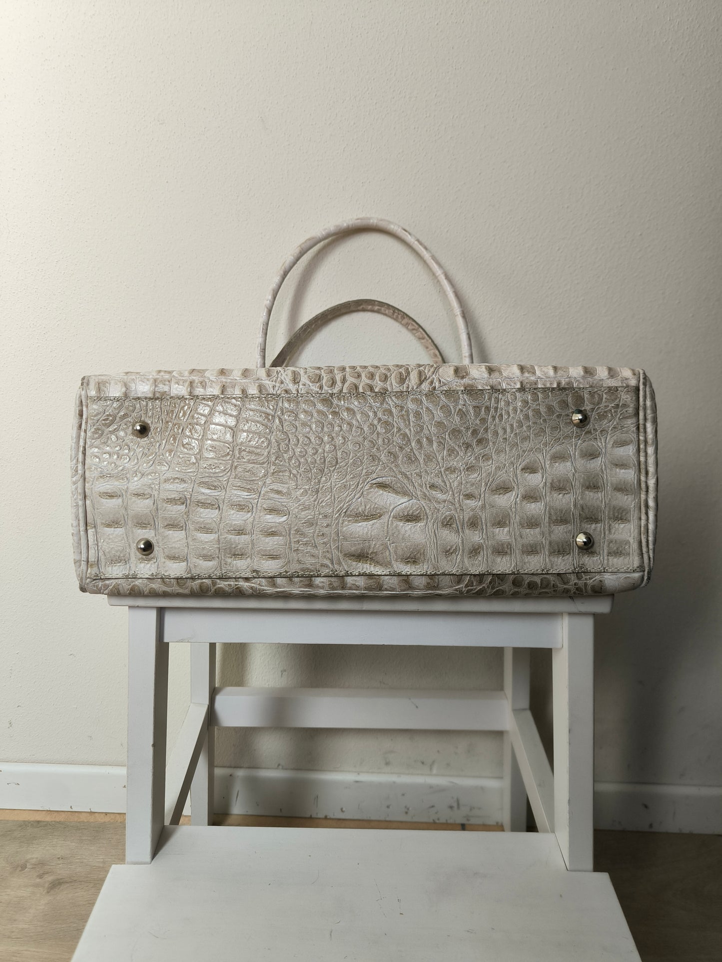 Borsa tote vera pelle ghiaccio