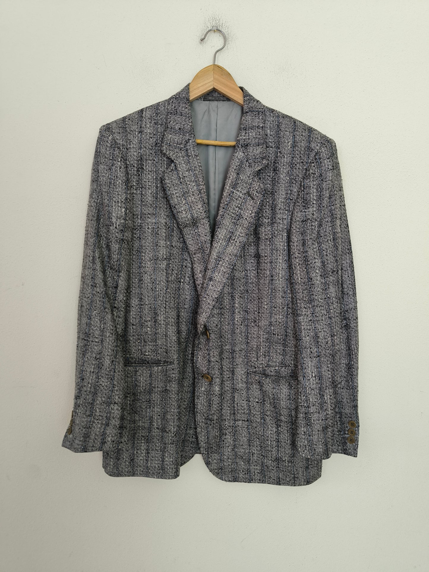 Blazer pura seta grigio