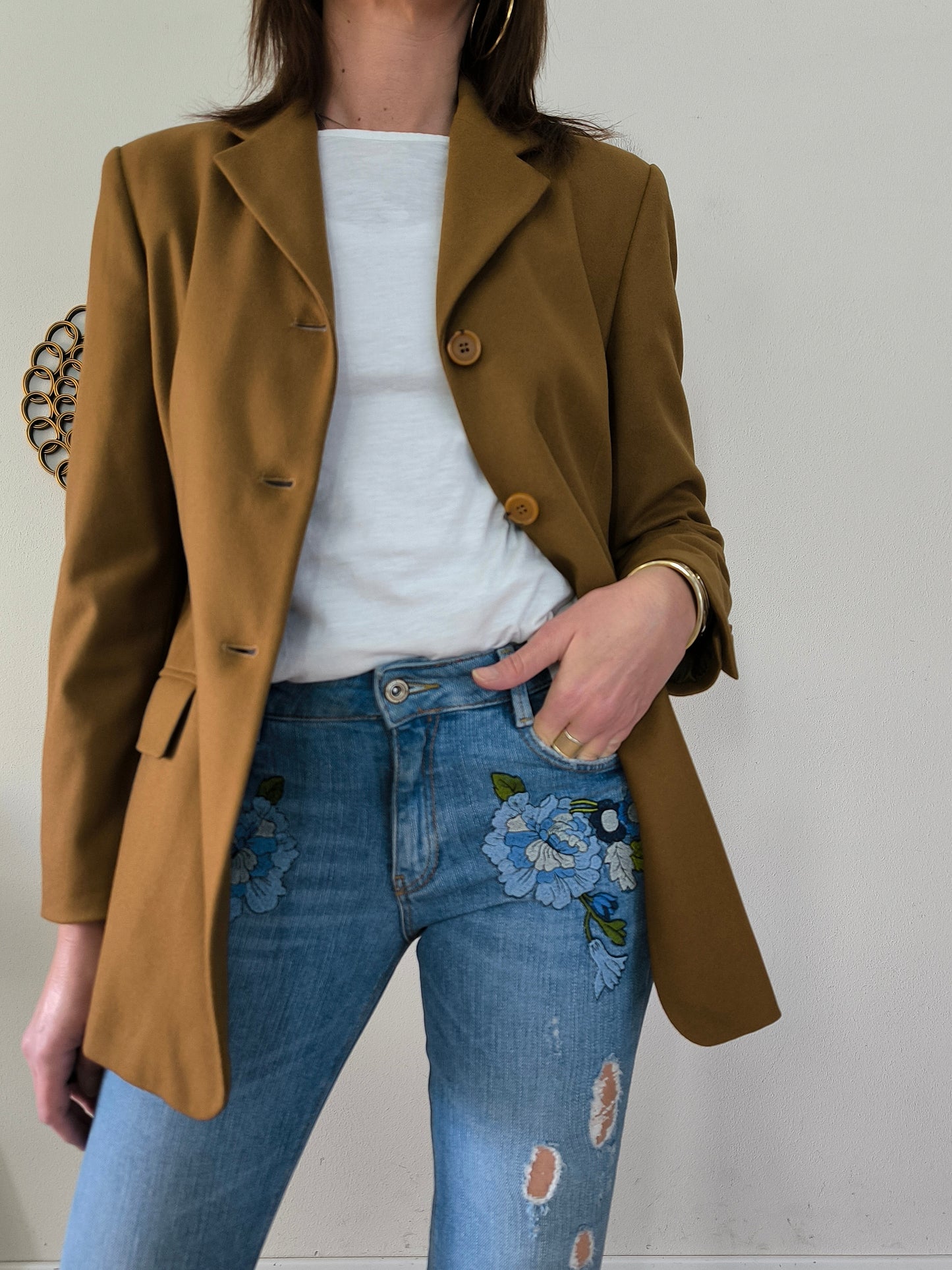 Blazer cammello in lana tg M