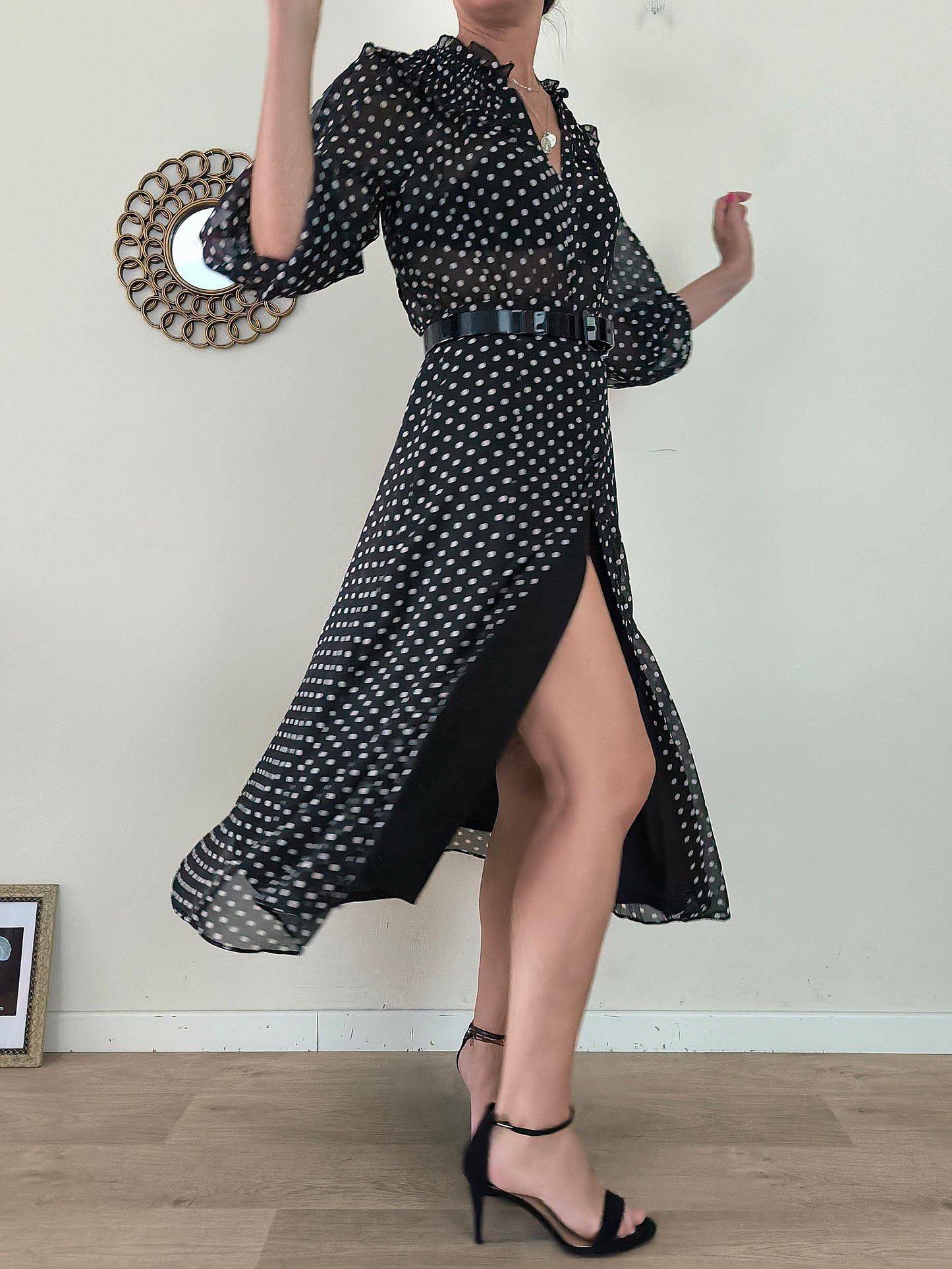 Zara Abito Polka Dots nero