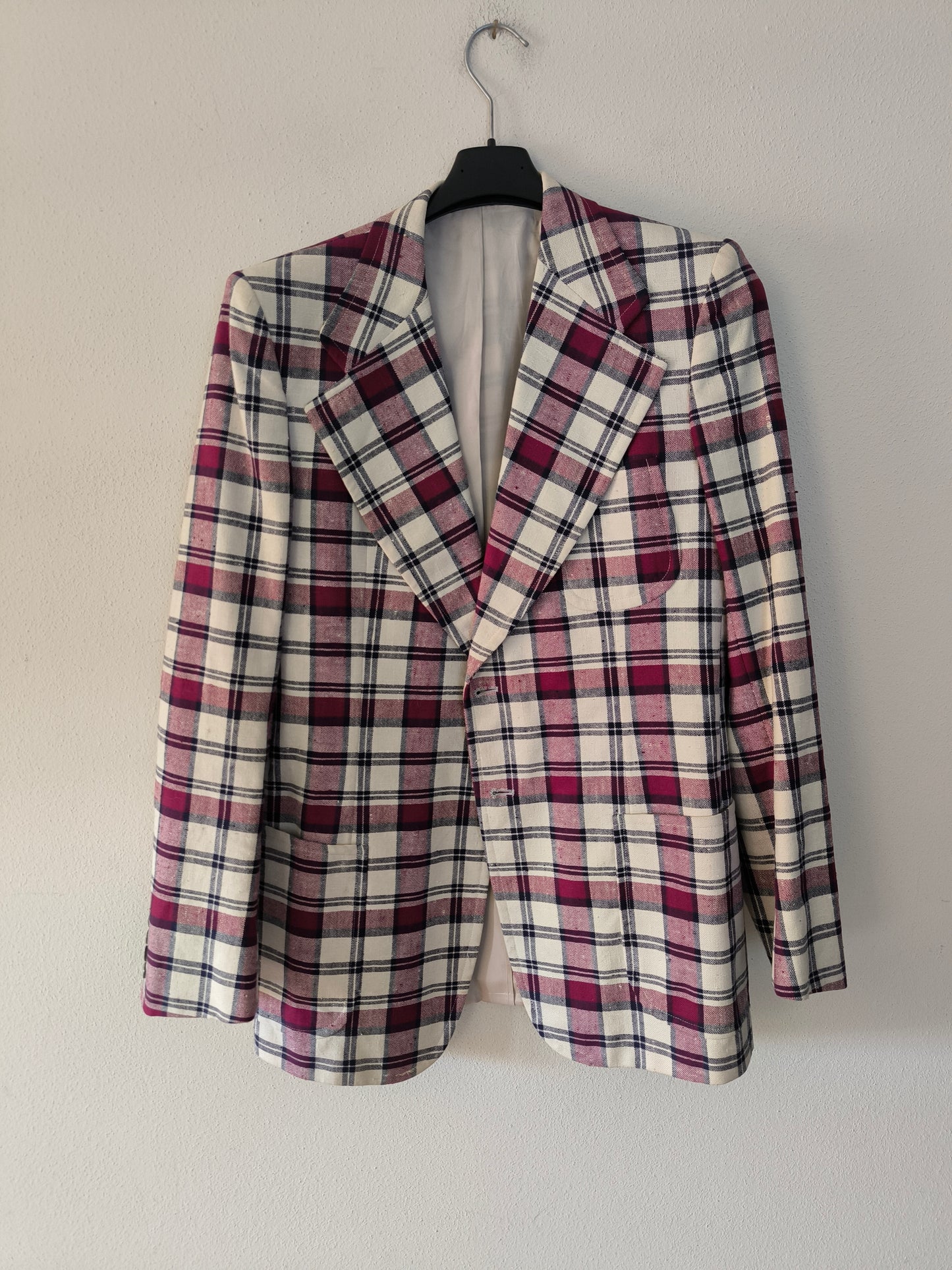 Blazer sartoriale vintage unisex a quadri tg M