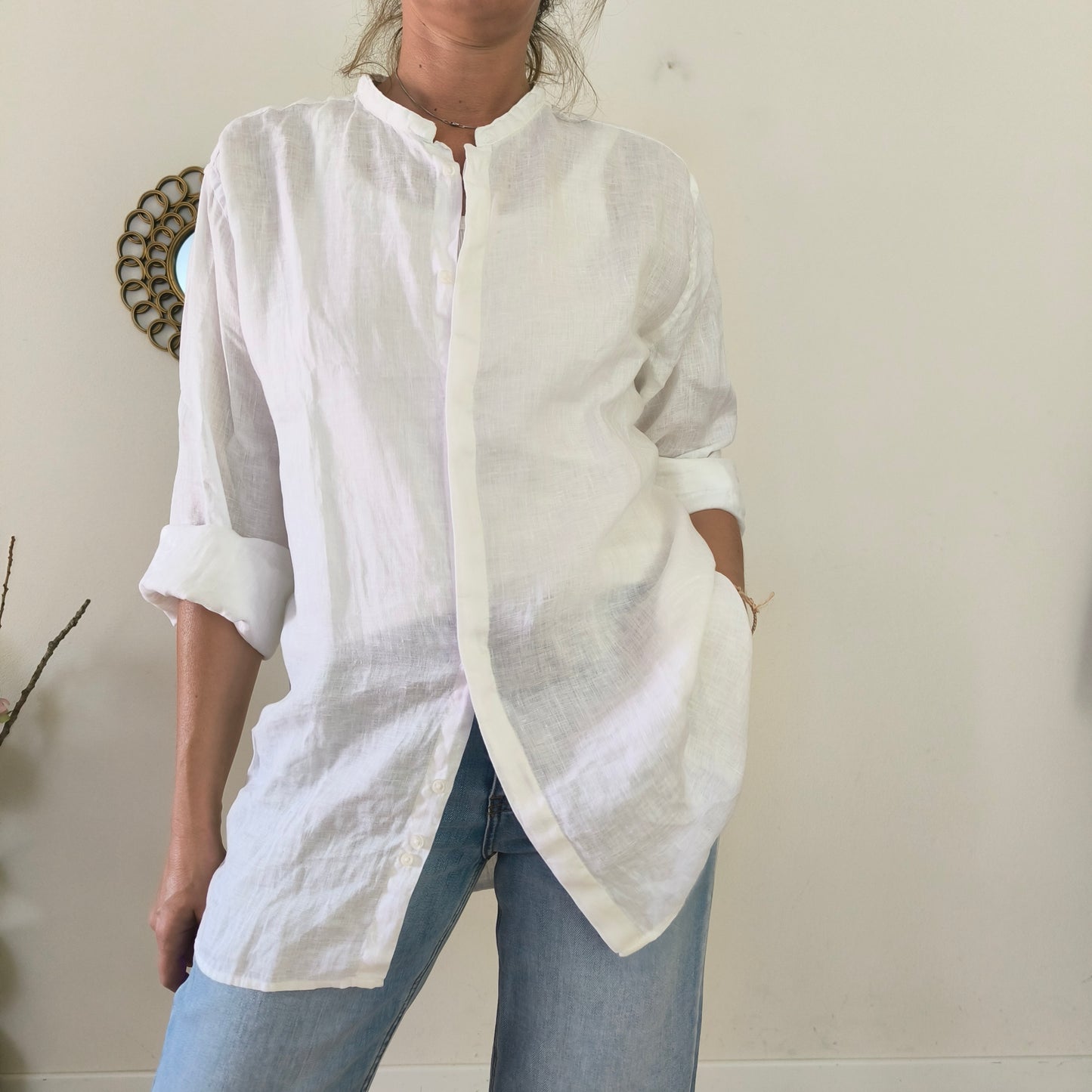 Camicia Berna bianca cotone organico XXL