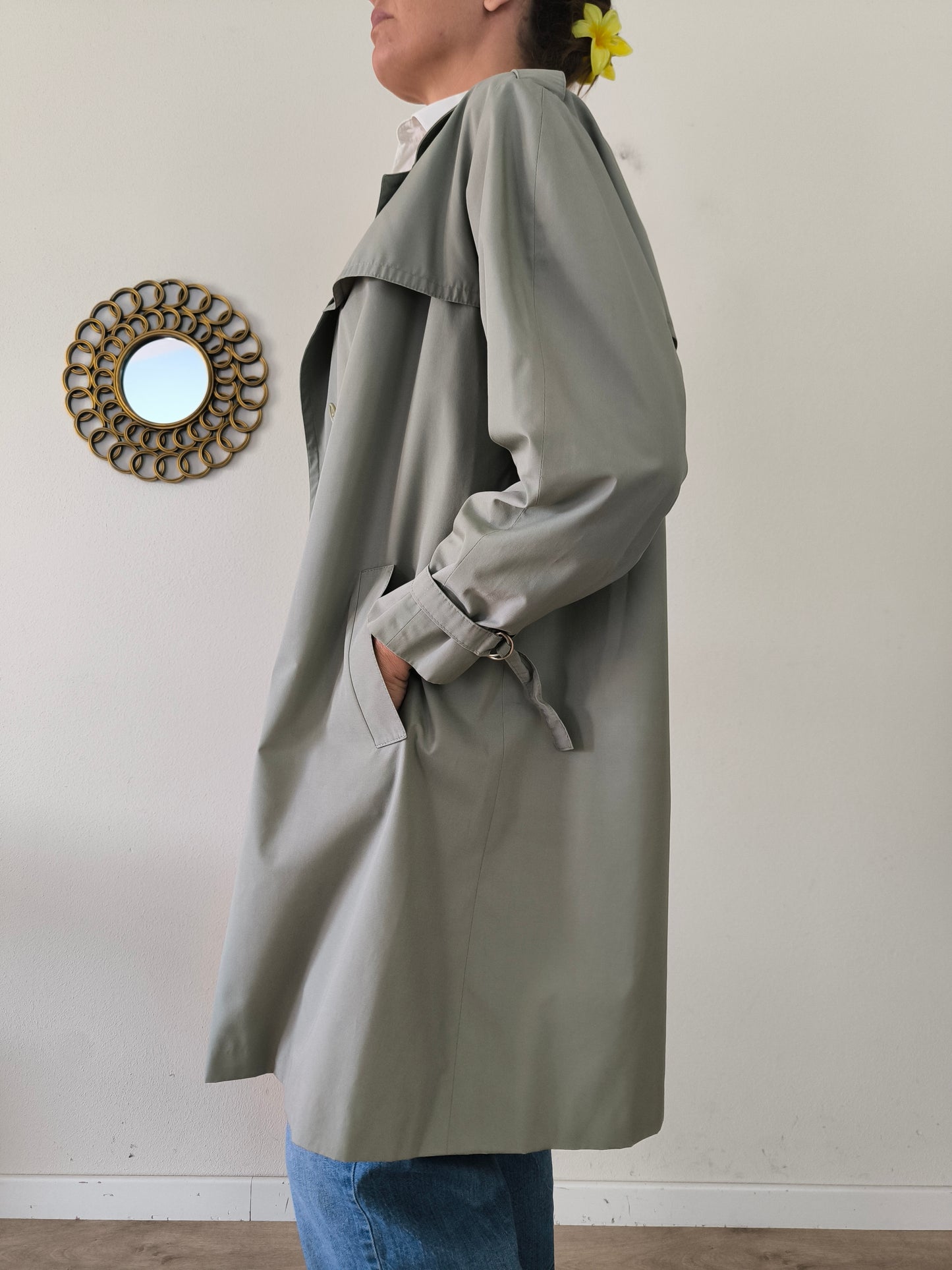 Trench menta/ ghiaccio vintage Arielle