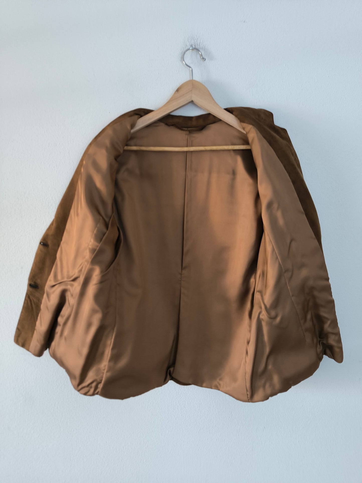 Blazer in pelle scamosciata marrone