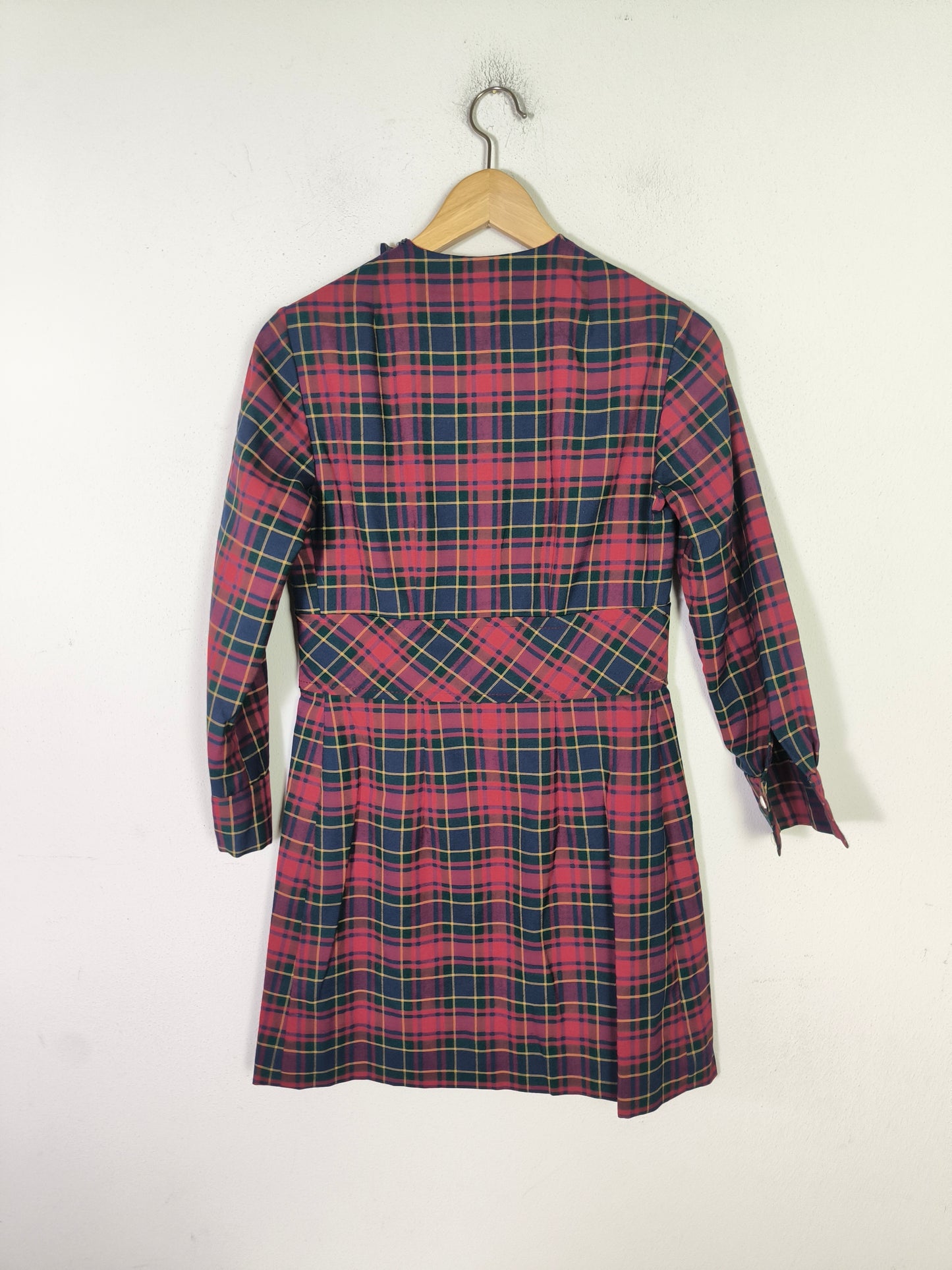 Abito vintage in tartan rosso tg XS