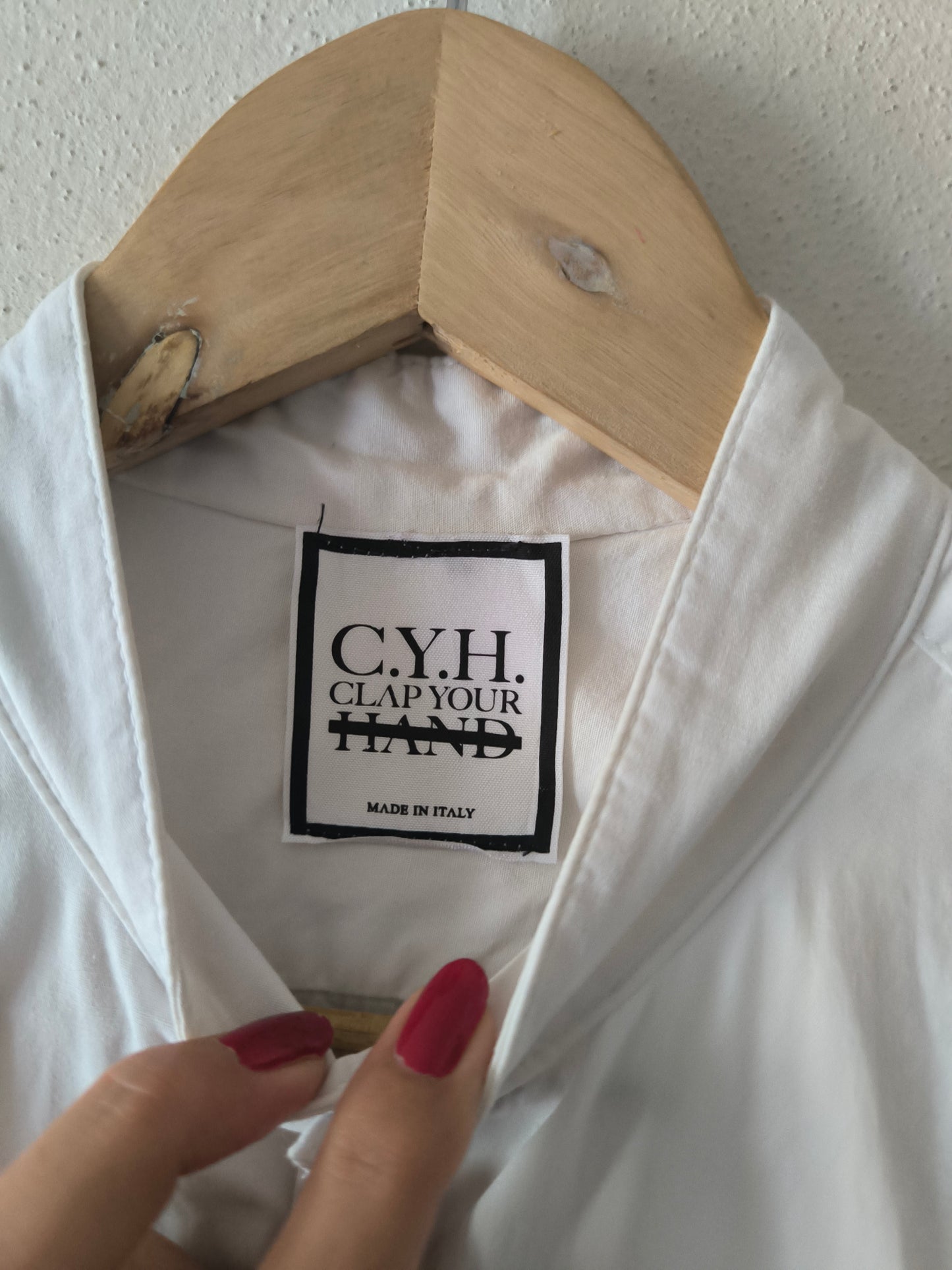 Camicia bianca/azzurra Clap Your Hand