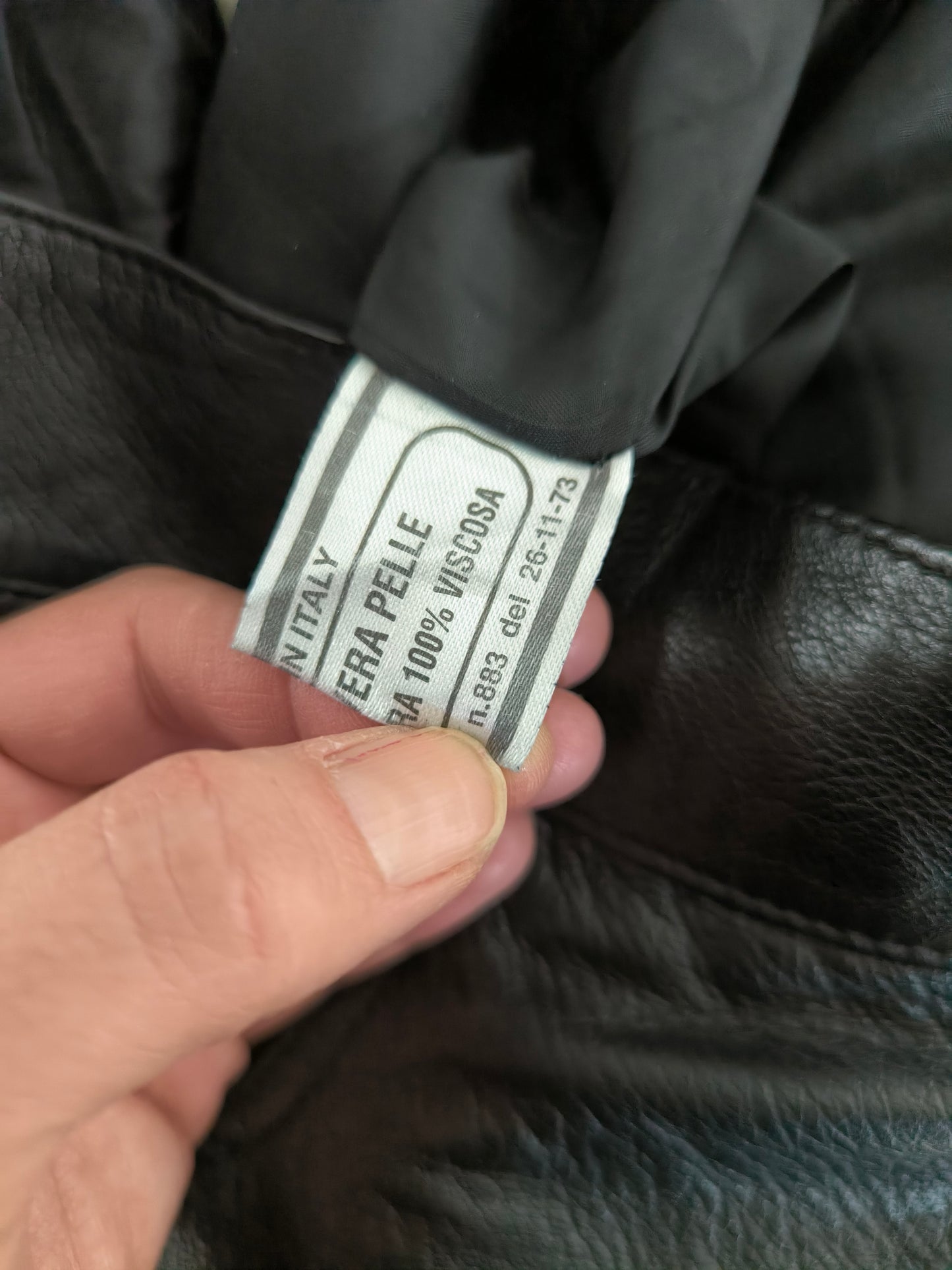 Pantalone in pelle nero tg 52